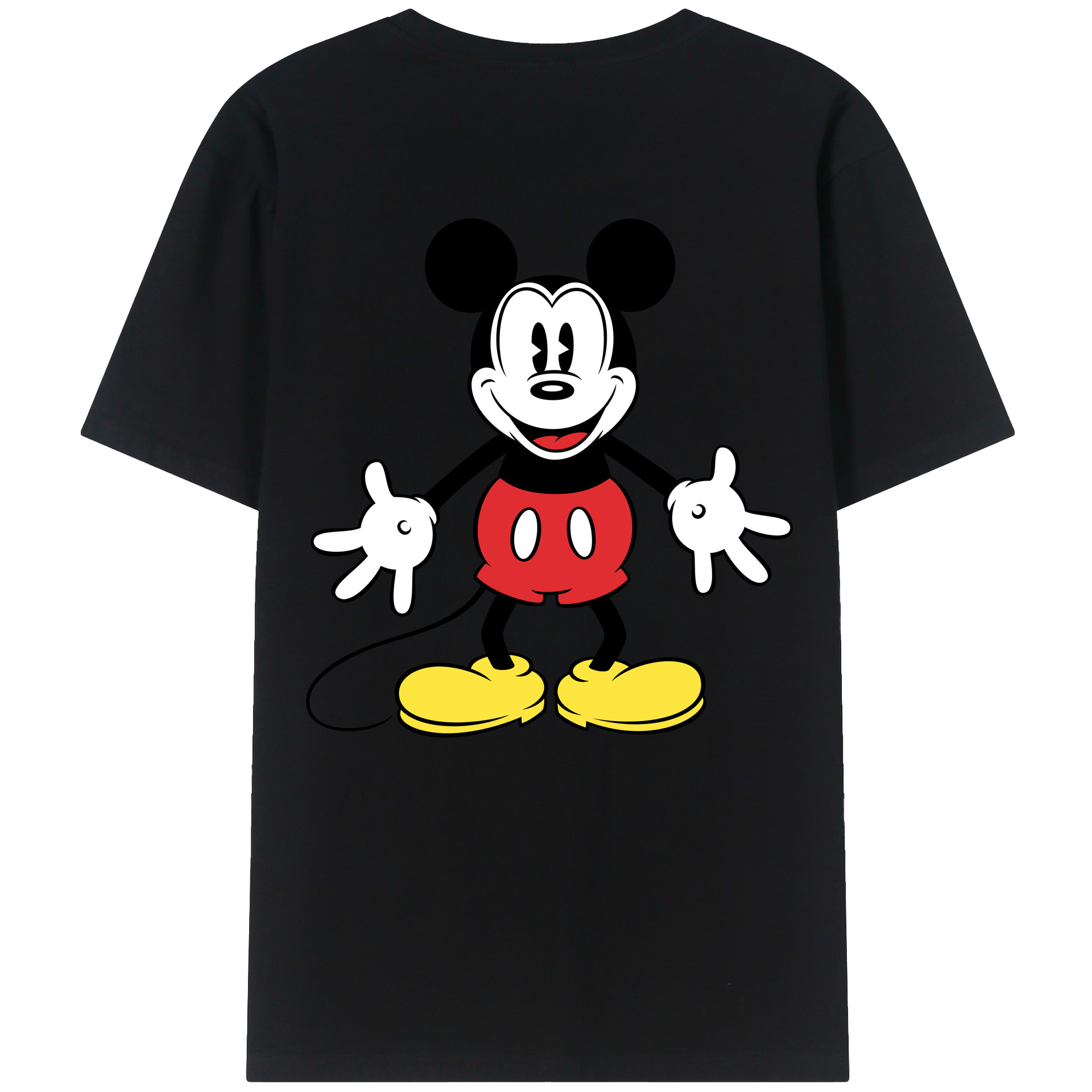 （画像用） ミッキーマウス Mickey Mouse 綿100％半袖Tシャツ（背面プリント）