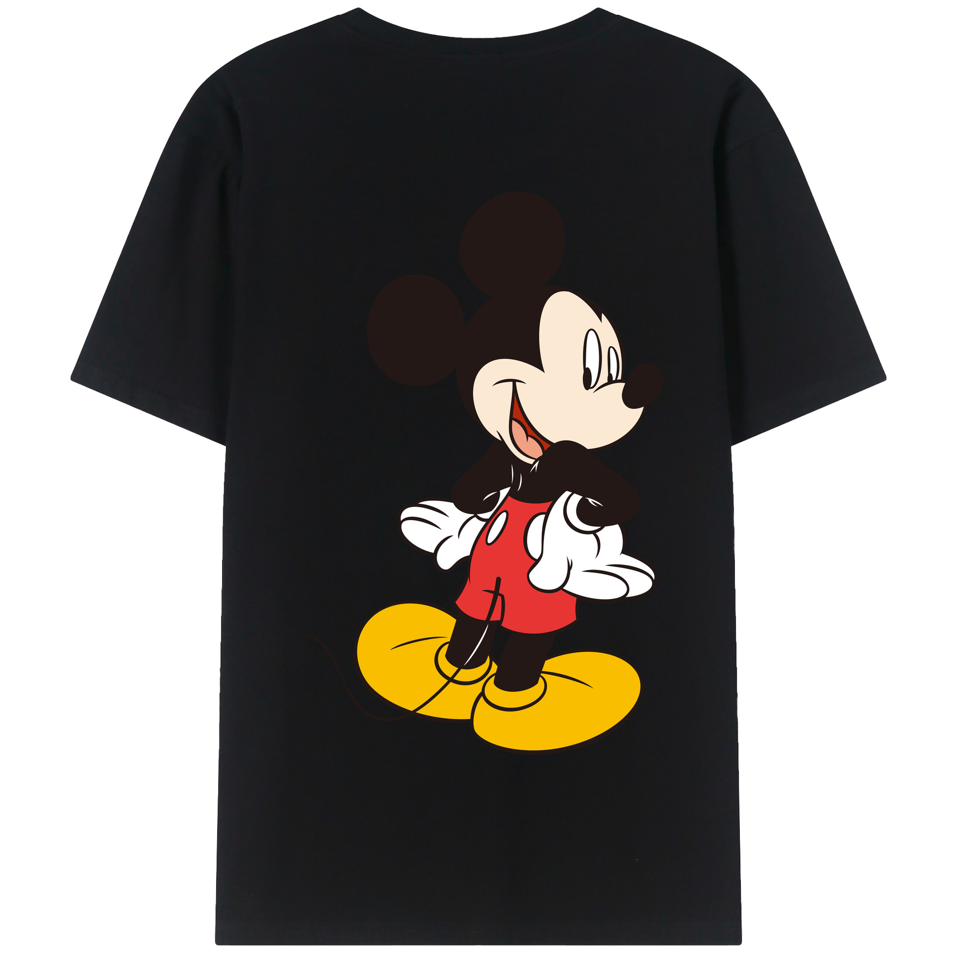 （画像用） ミッキーマウス Mickey Mouse 綿100％半袖Tシャツ（背面プリント）