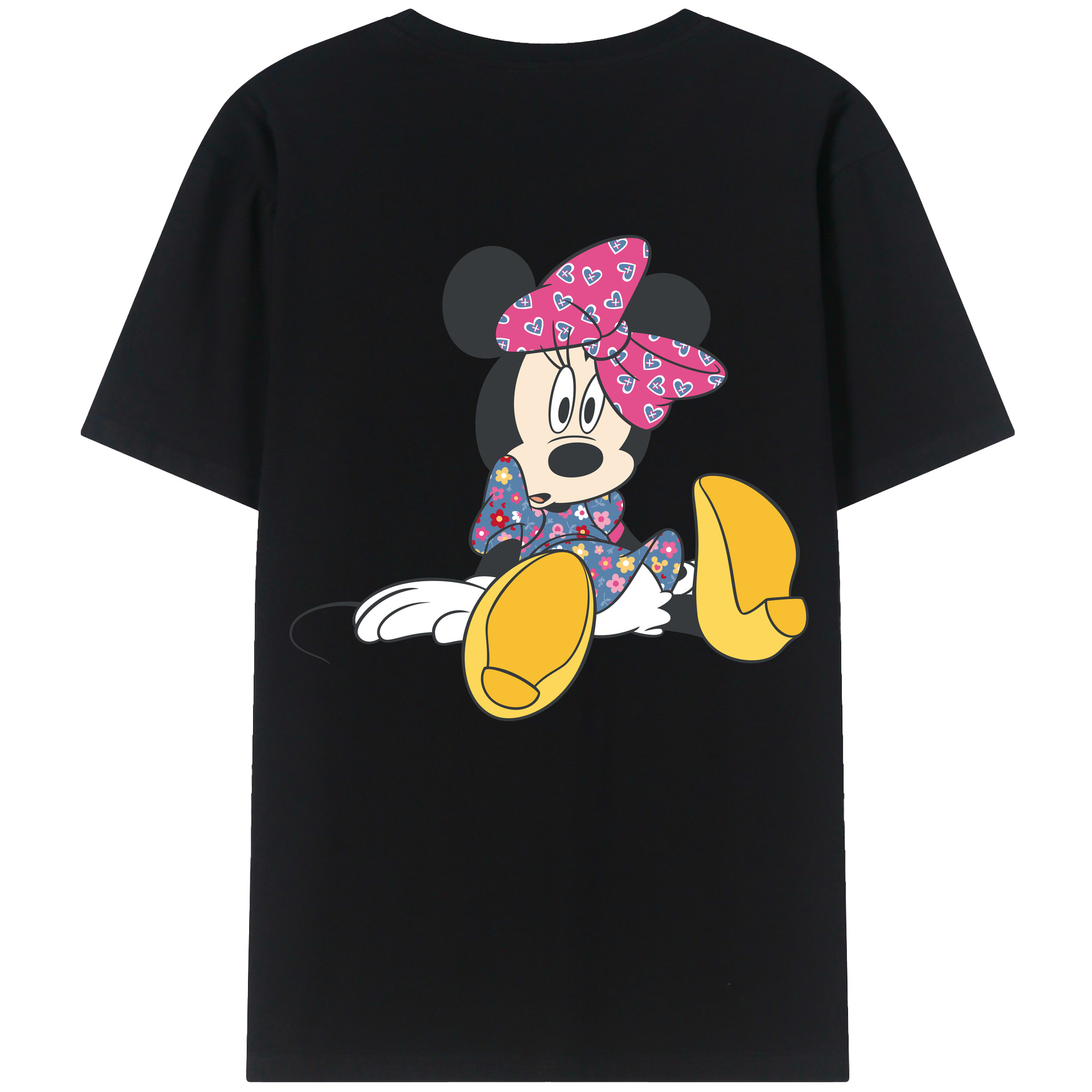 （画像用） ミッキーマウス Mickey Mouse 綿100％半袖Tシャツ（背面プリント）