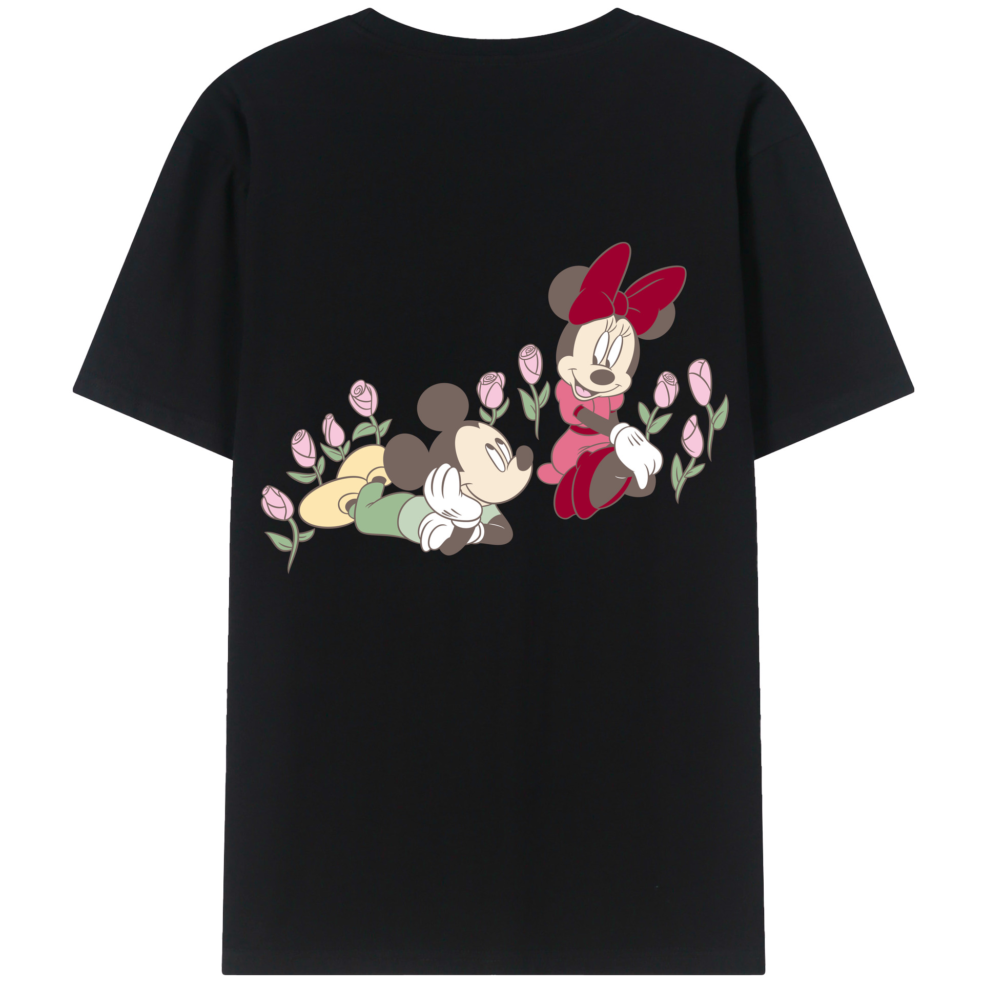 （画像用） ミッキーマウス Mickey Mouse 綿100％半袖Tシャツ（背面プリント）