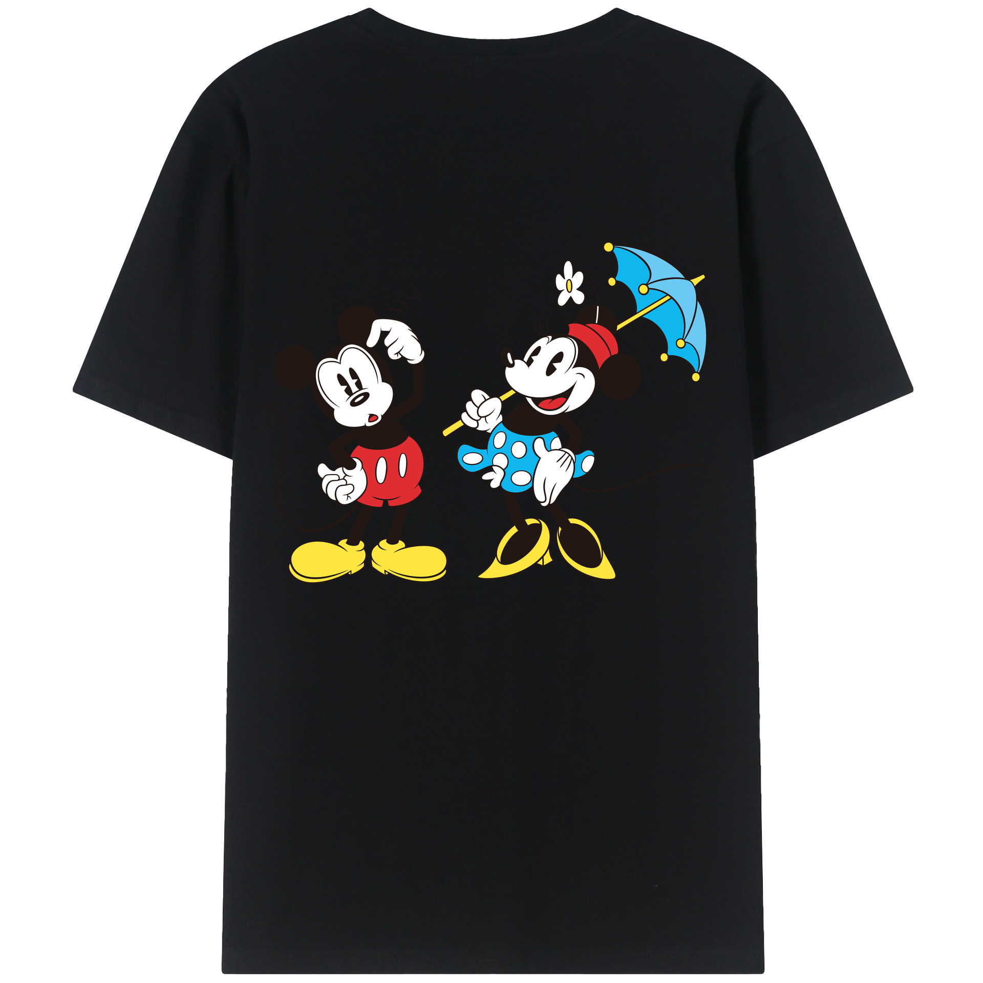 （画像用） ミッキーマウス Mickey Mouse 綿100％半袖Tシャツ（背面プリント）