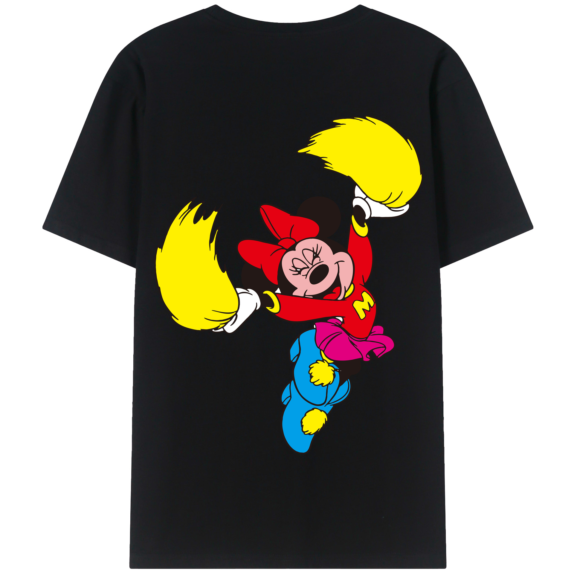 （画像用） ミッキーマウス Mickey Mouse 綿100％半袖Tシャツ（背面プリント）