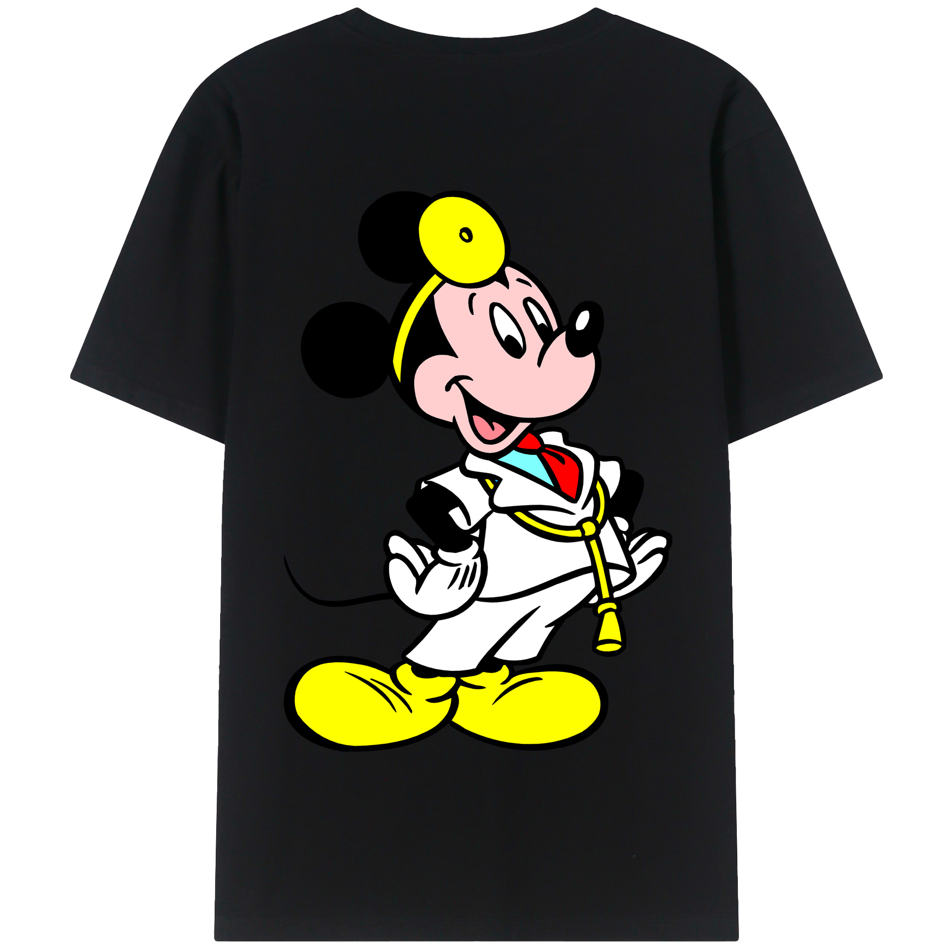 （画像用） ミッキーマウス Mickey Mouse 綿100％半袖Tシャツ（背面プリント）