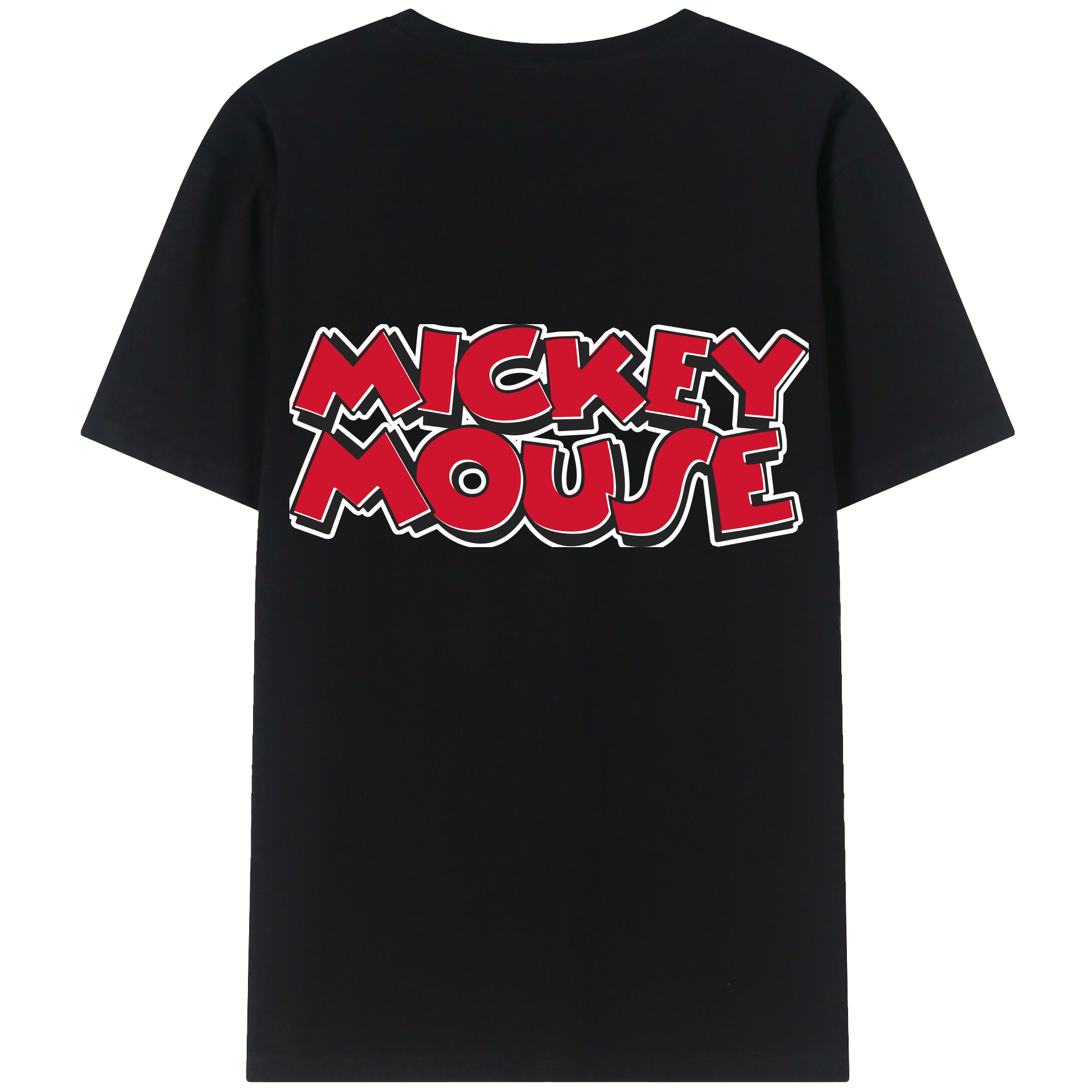 （画像用） ミッキーマウス Mickey Mouse 綿100％半袖Tシャツ（背面プリント）