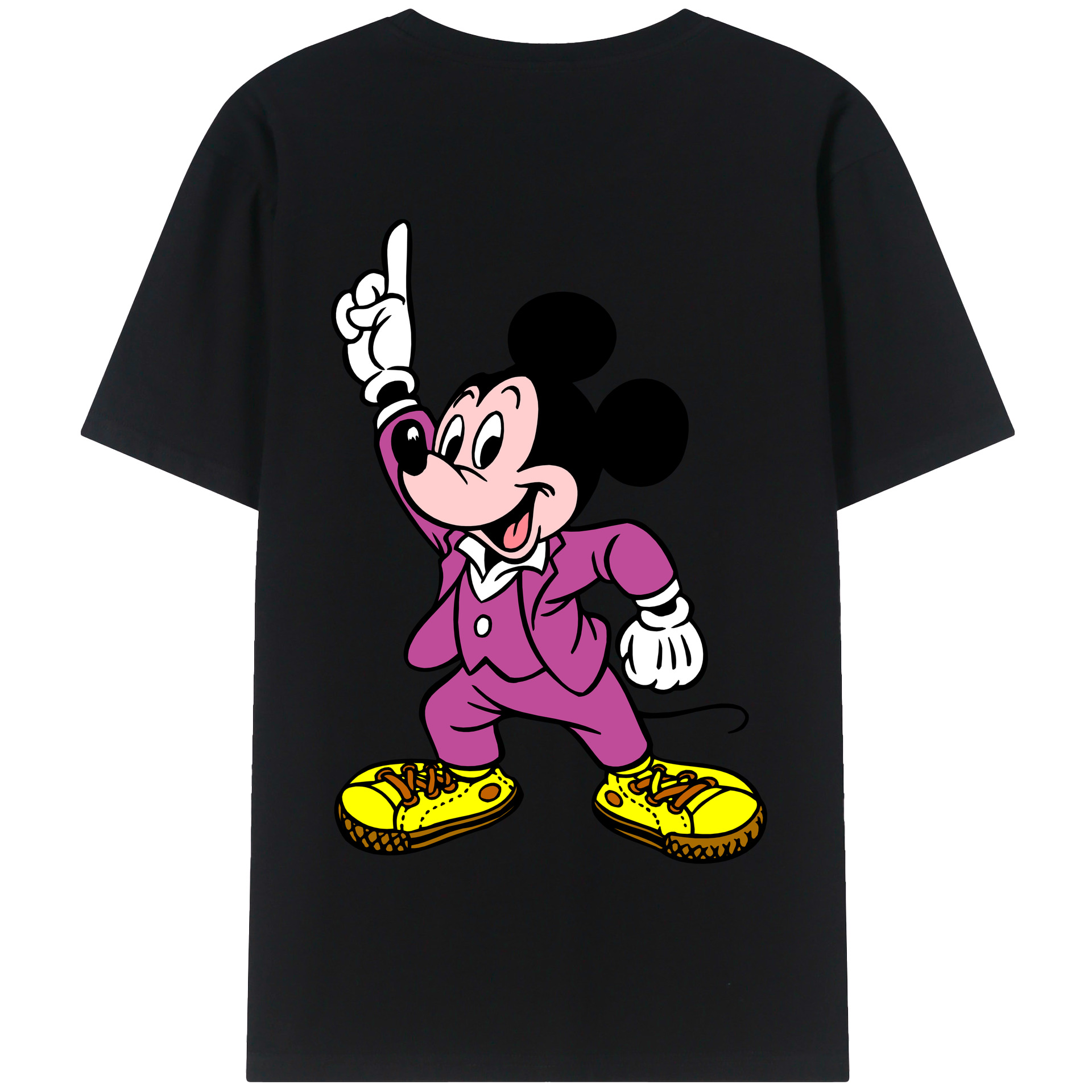 （画像用） ミッキーマウス Mickey Mouse 綿100％半袖Tシャツ（背面プリント）