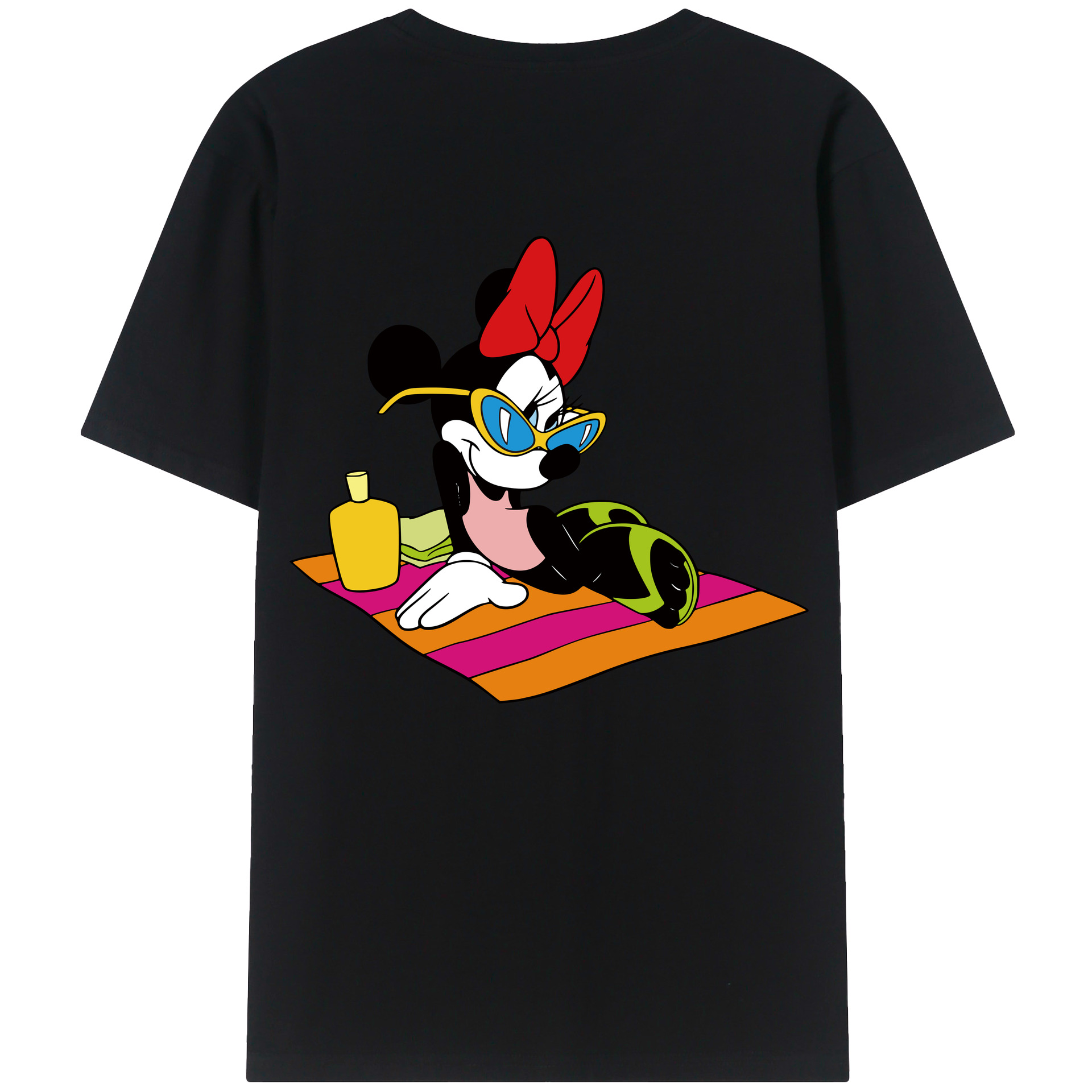 （画像用） ミッキーマウス Mickey Mouse 綿100％半袖Tシャツ（背面プリント）