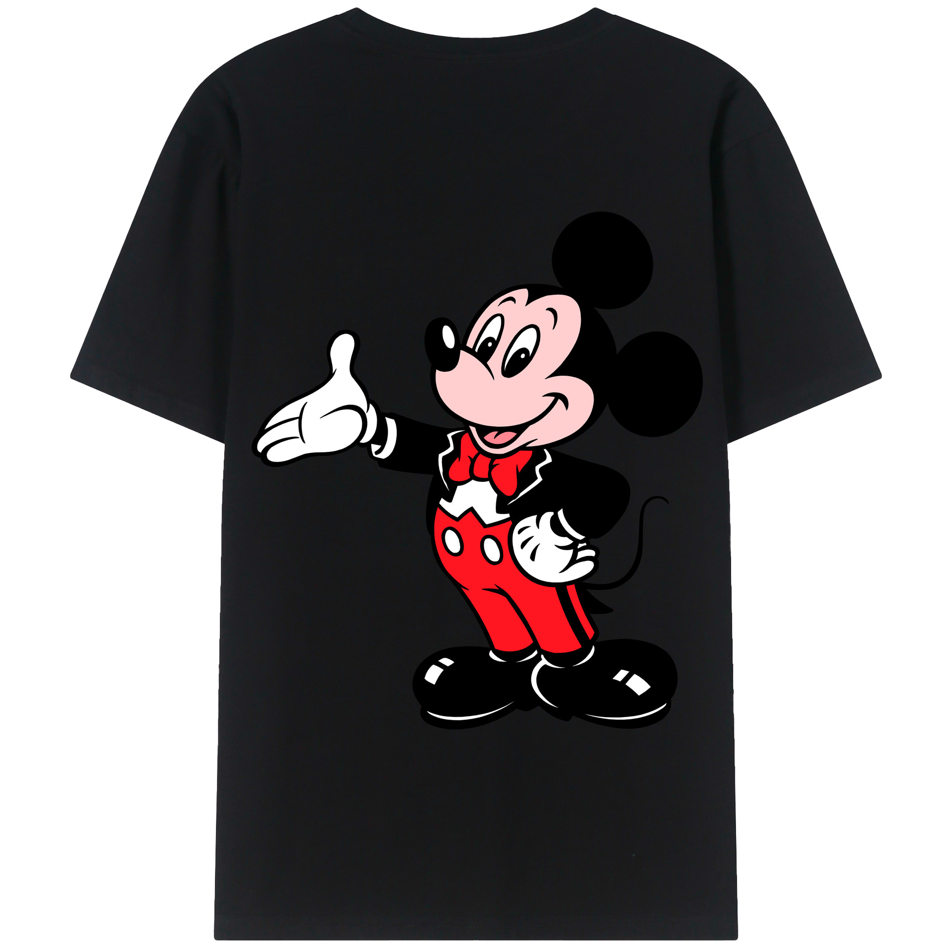 （画像用） ミッキーマウス Mickey Mouse 綿100％半袖Tシャツ（背面プリント）
