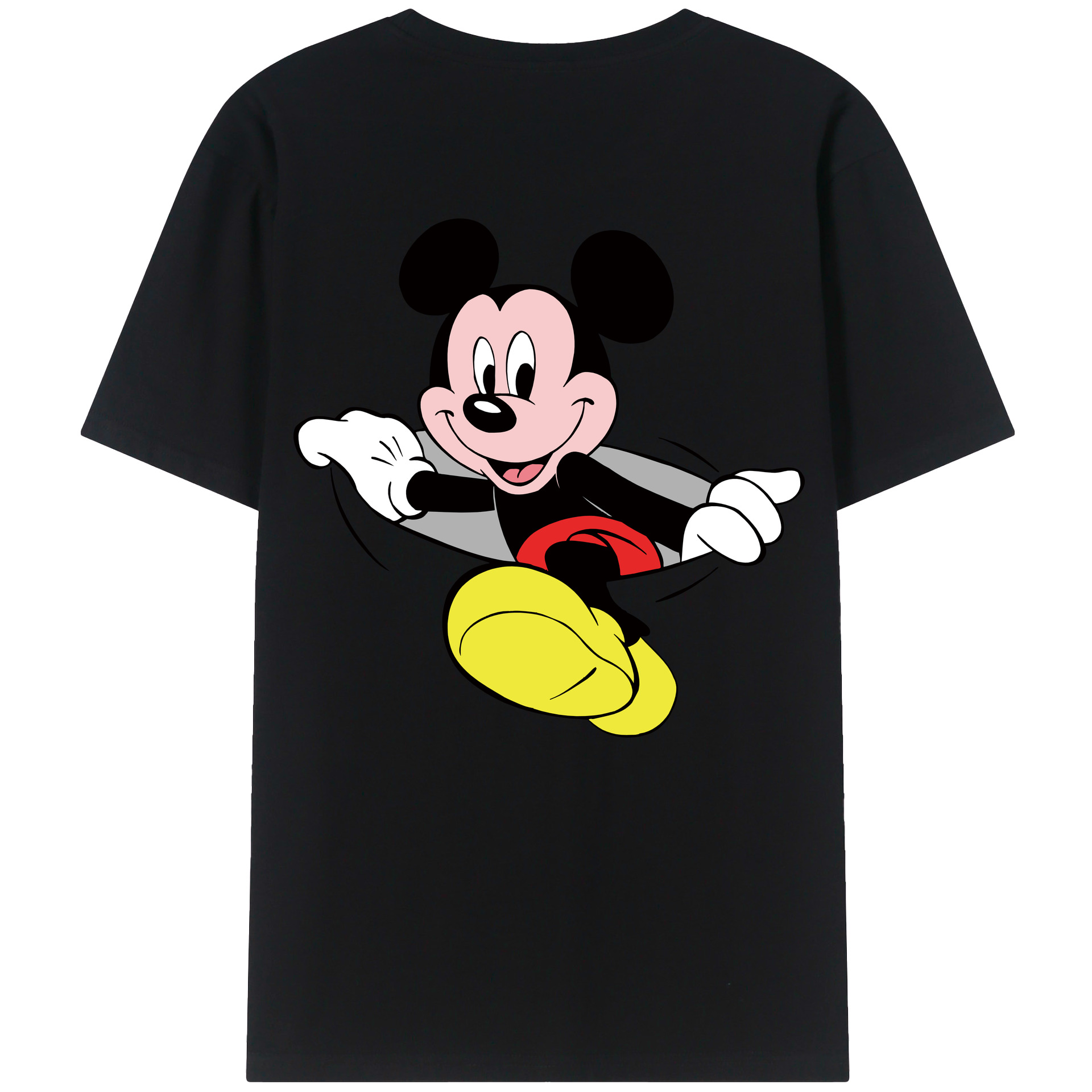 （画像用） ミッキーマウス Mickey Mouse 綿100％半袖Tシャツ（背面プリント）