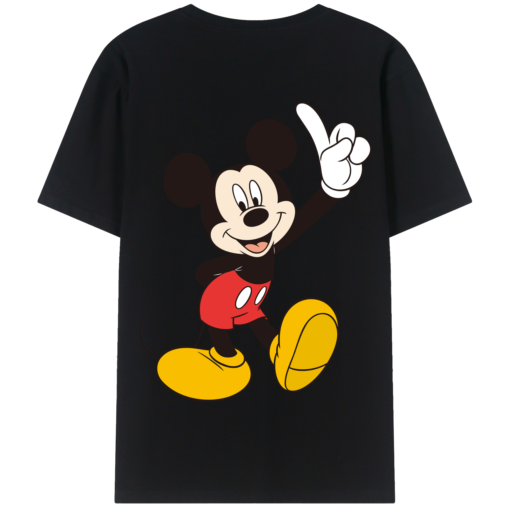 （画像用） ミッキーマウス Mickey Mouse 綿100％半袖Tシャツ（背面プリント）