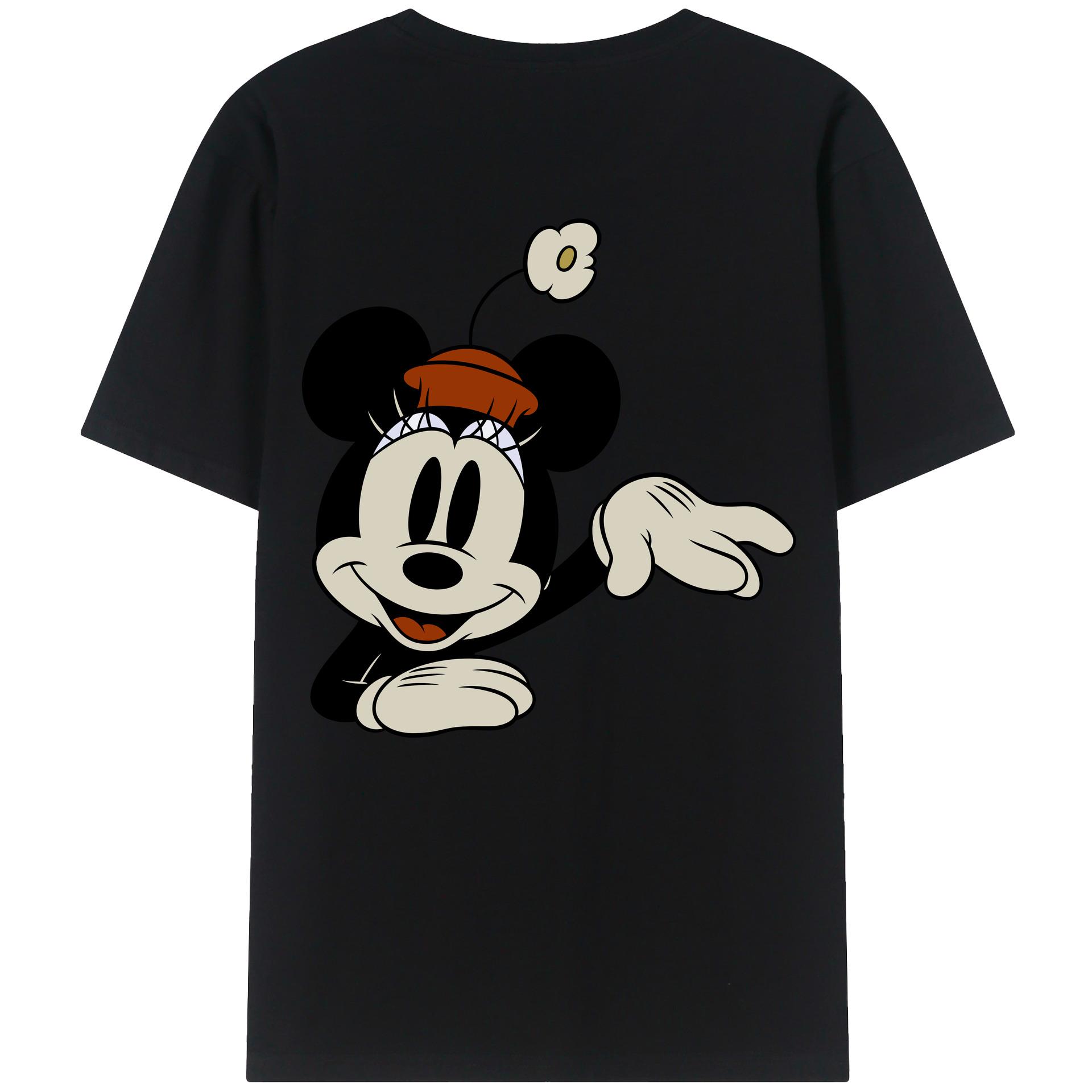（画像用） ミッキーマウス Mickey Mouse 綿100％半袖Tシャツ（背面プリント）