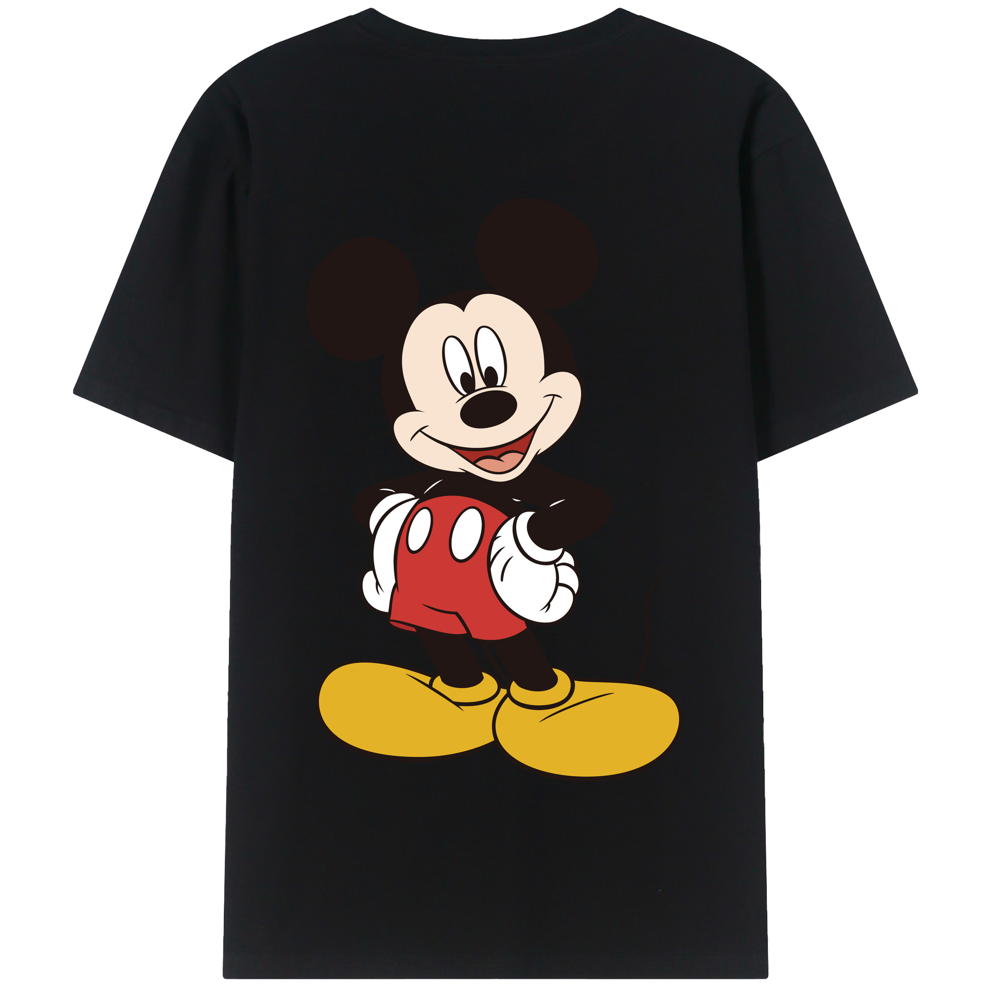 （画像用） ミッキーマウス Mickey Mouse 綿100％半袖Tシャツ（背面プリント）