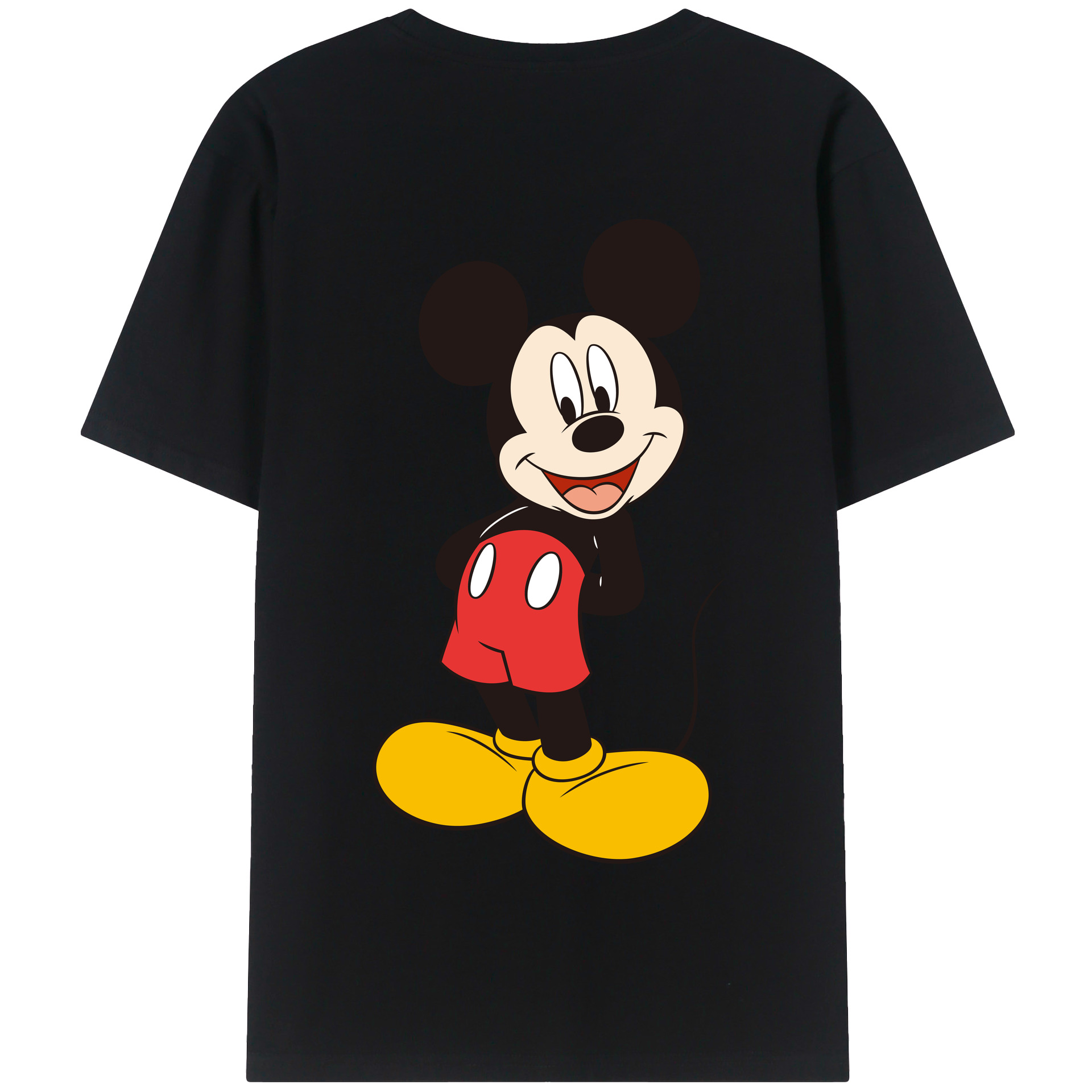 （画像用） ミッキーマウス Mickey Mouse 綿100％半袖Tシャツ（背面プリント）