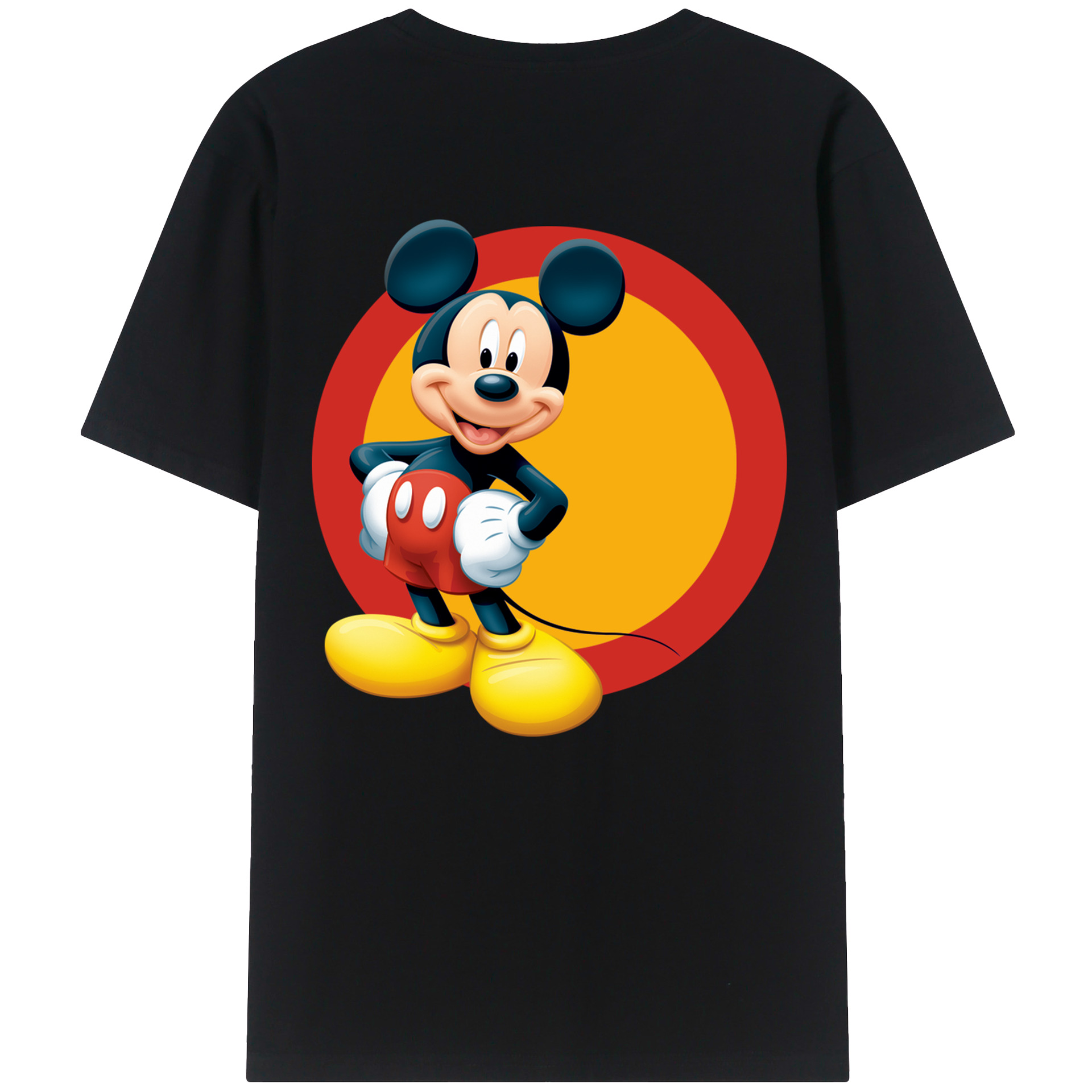 （画像用） ミッキーマウス Mickey Mouse 綿100％半袖Tシャツ（背面プリント）