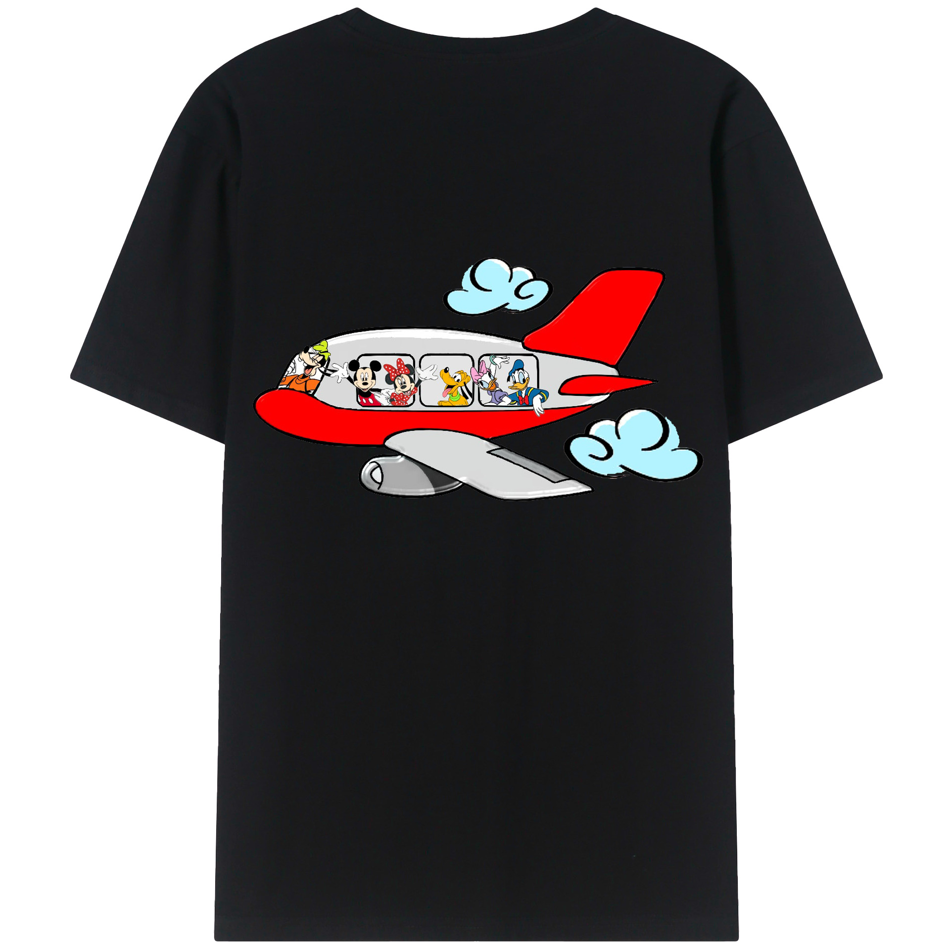 （画像用） ミッキーマウス Mickey Mouse 綿100％半袖Tシャツ（背面プリント）
