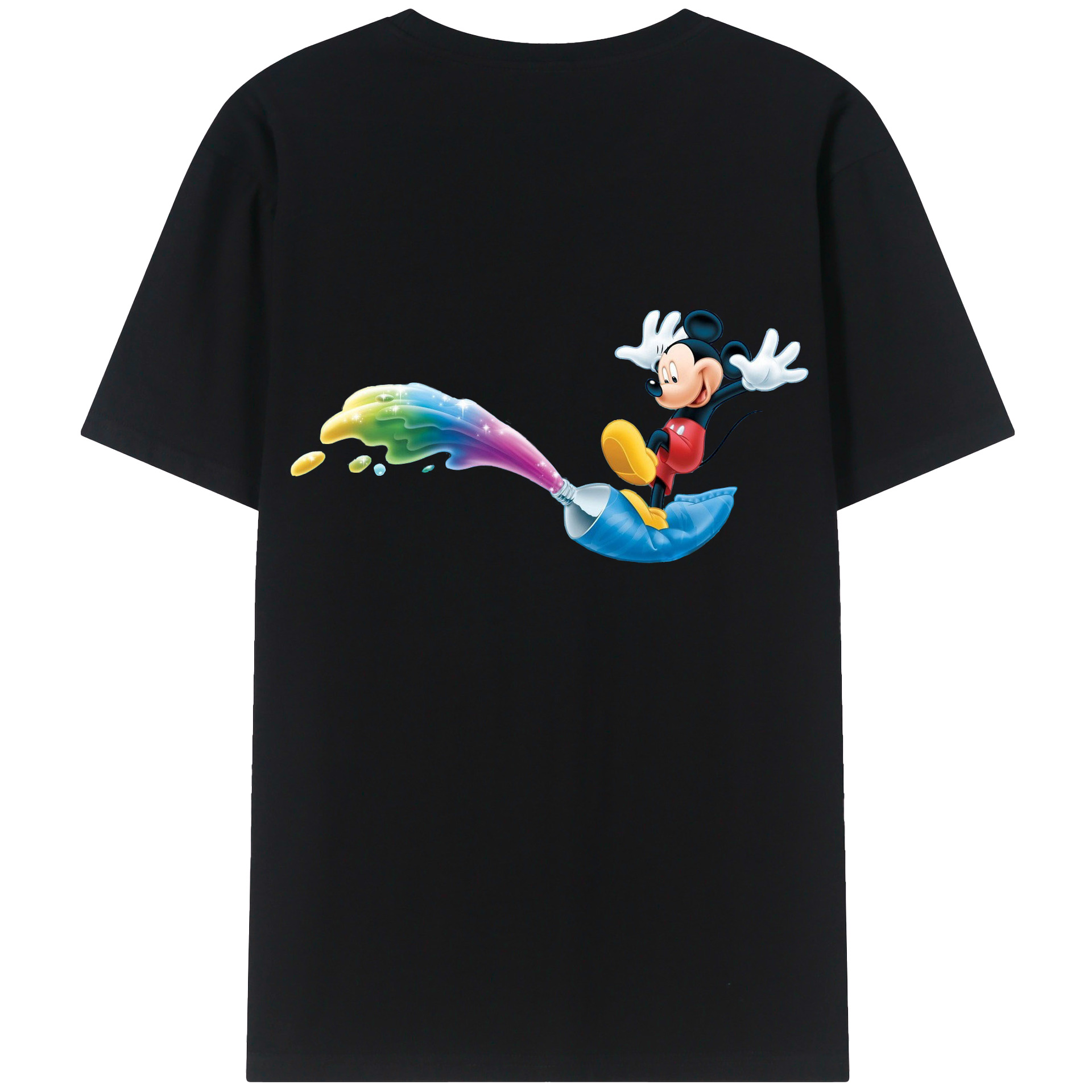 （画像用） ミッキーマウス Mickey Mouse 綿100％半袖Tシャツ（背面プリント）