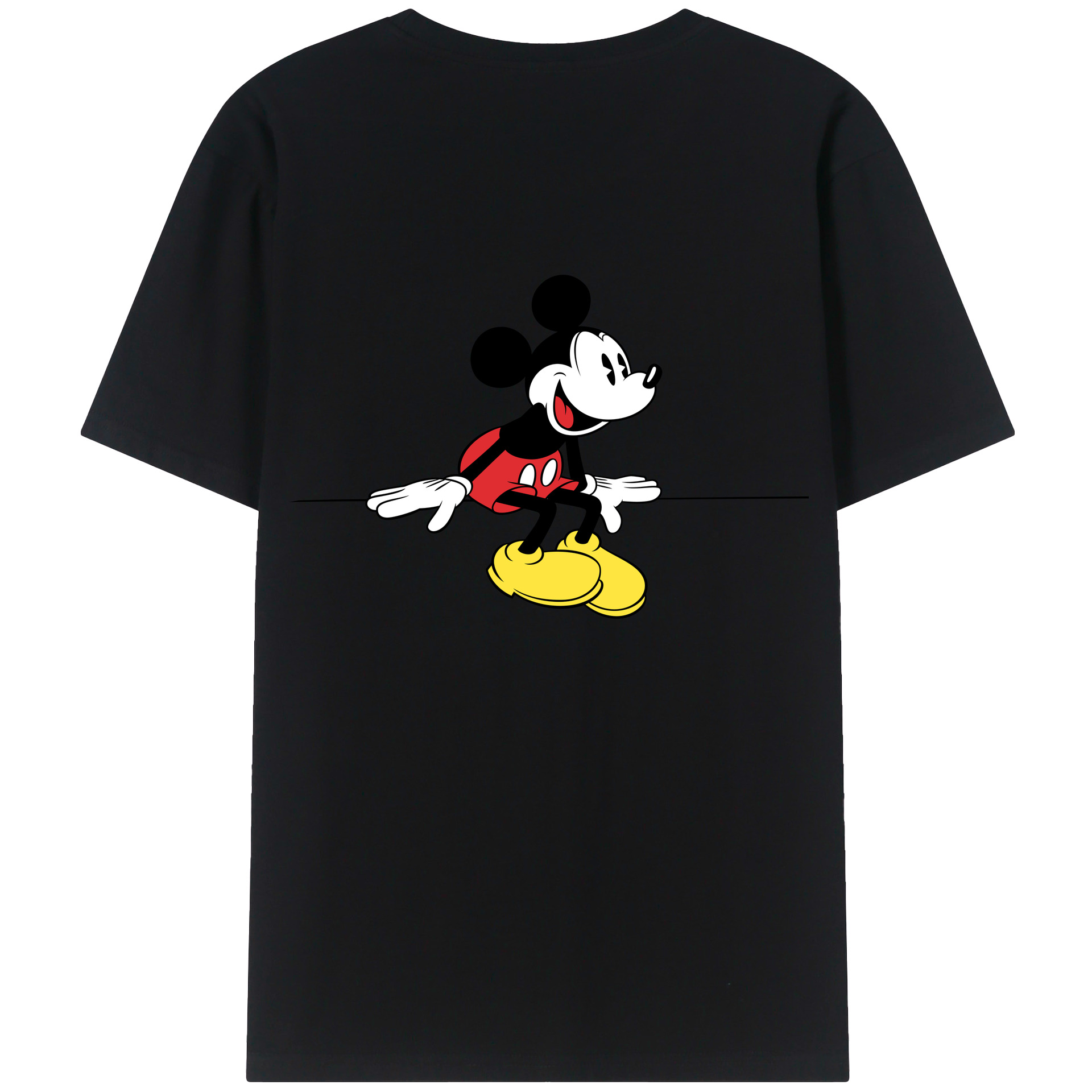 （画像用） ミッキーマウス Mickey Mouse 綿100％半袖Tシャツ（背面プリント）