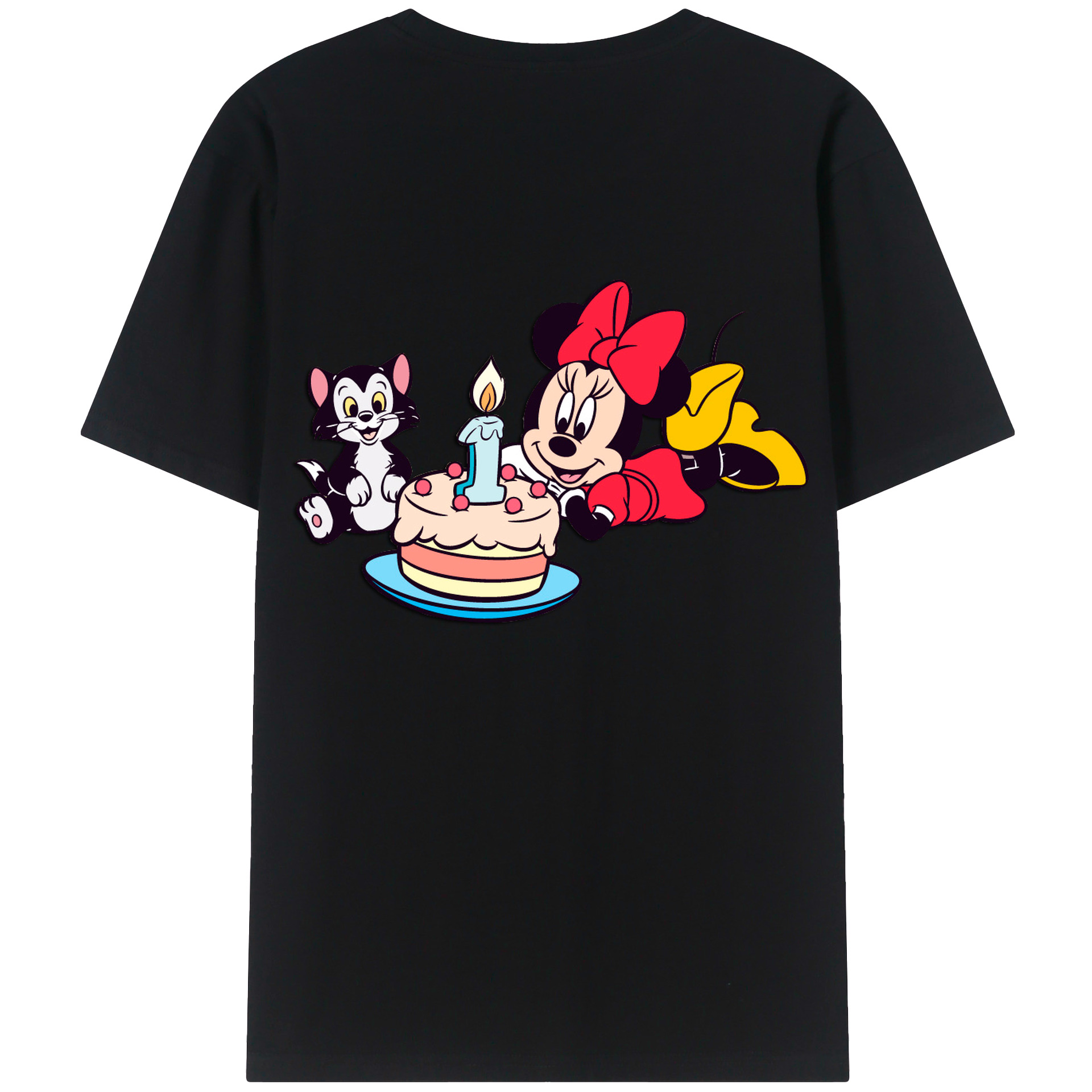 （画像用） ミッキーマウス Mickey Mouse 綿100％半袖Tシャツ（背面プリント）