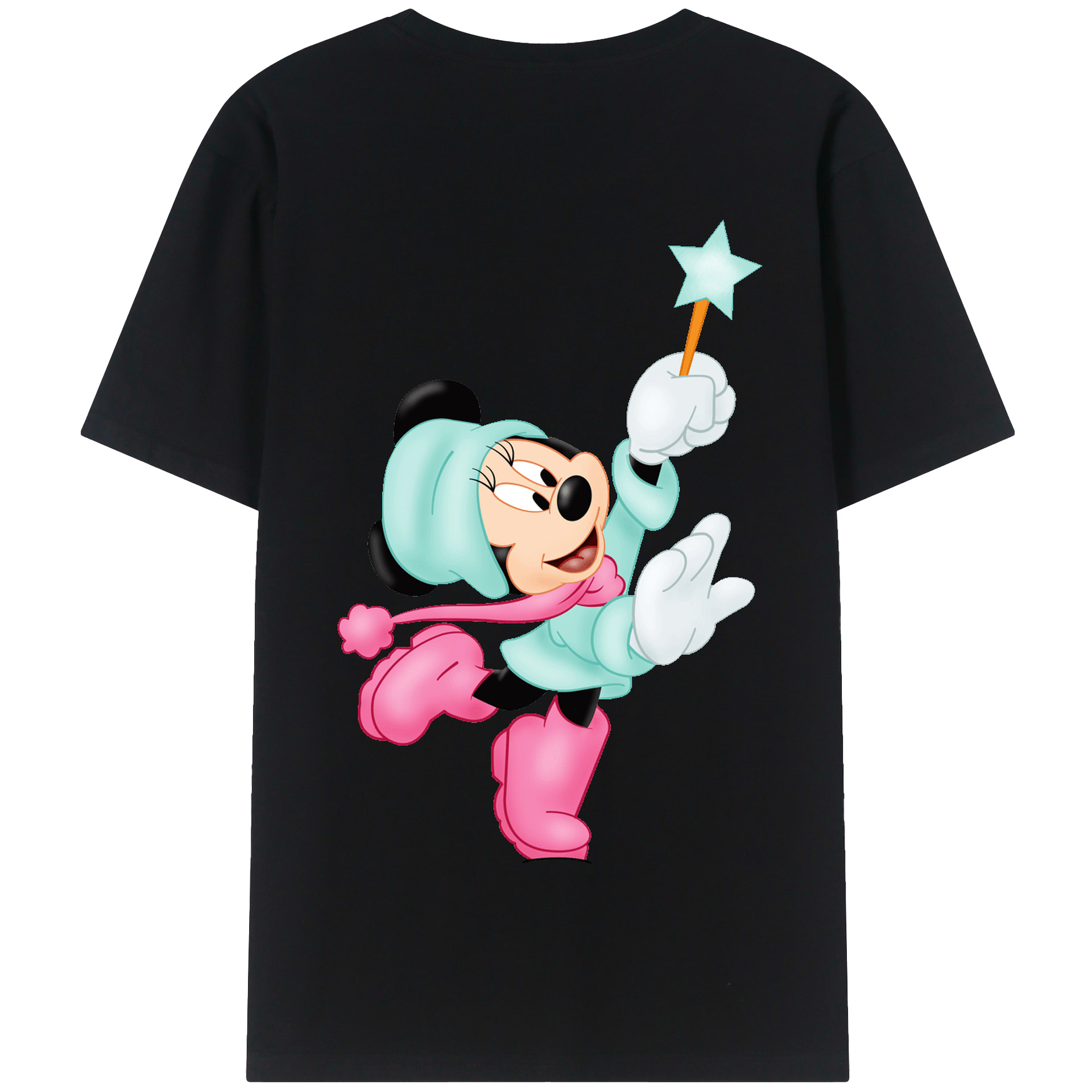 （画像用） ミッキーマウス Mickey Mouse 綿100％半袖Tシャツ（背面プリント）