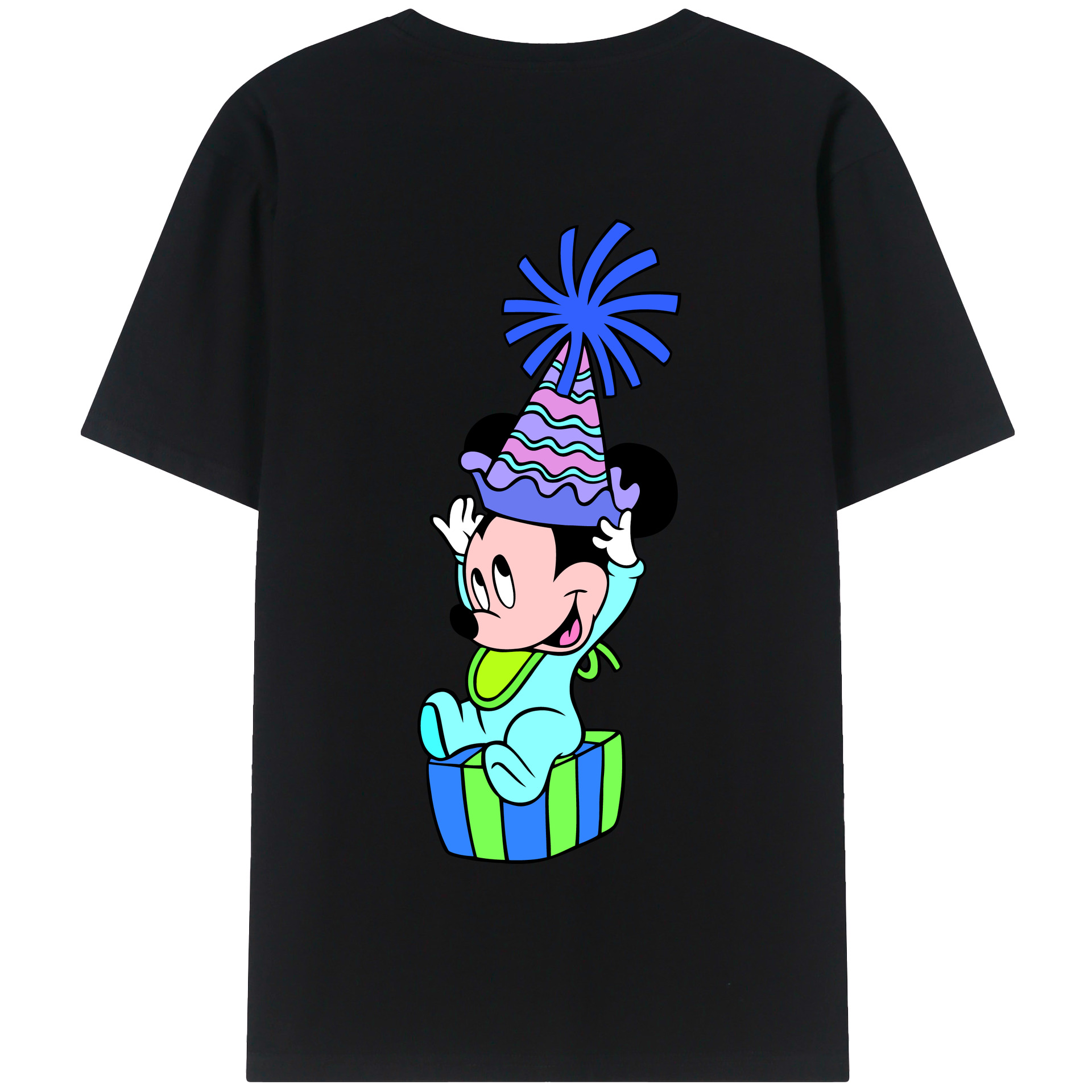 （画像用） ミッキーマウス Mickey Mouse 綿100％半袖Tシャツ（背面プリント）