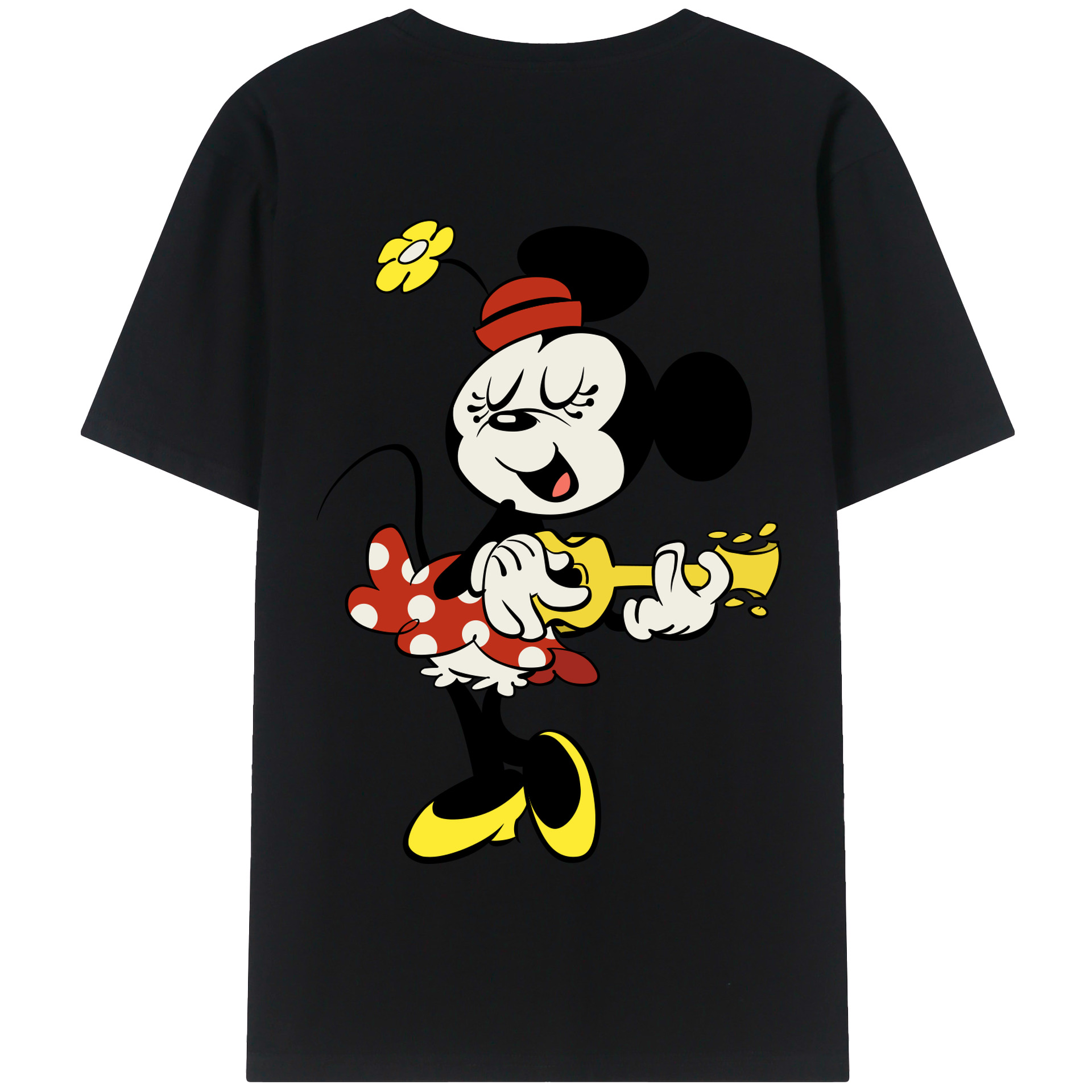 （画像用） ミッキーマウス Mickey Mouse 綿100％半袖Tシャツ（背面プリント）