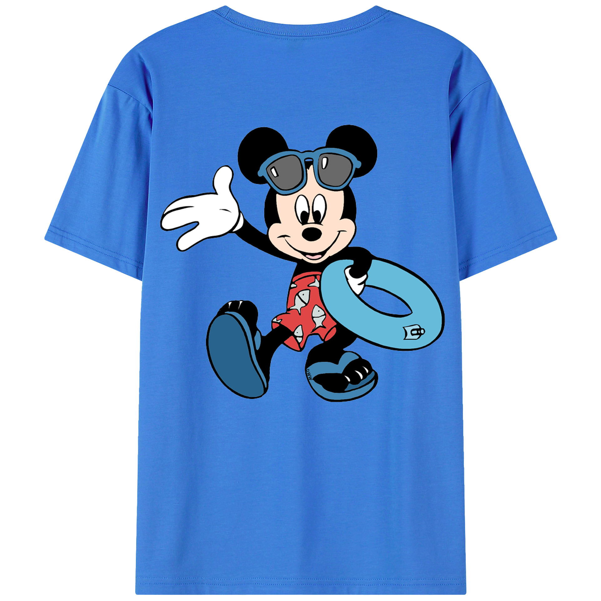（画像用） ミッキーマウス Mickey Mouse 綿100％半袖Tシャツ（背面プリント）