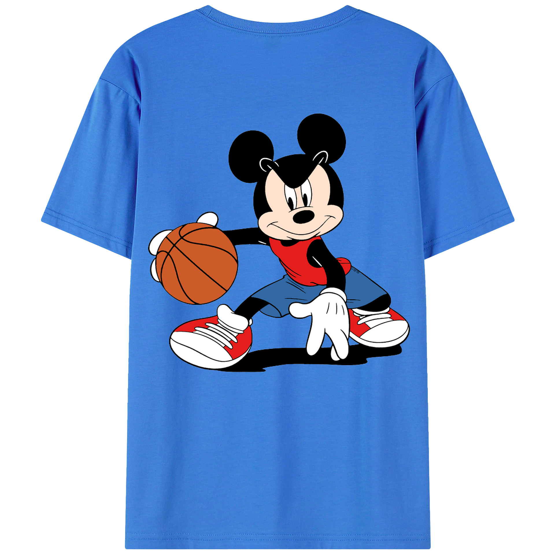（画像用） ミッキーマウス Mickey Mouse 綿100％半袖Tシャツ（背面プリント）