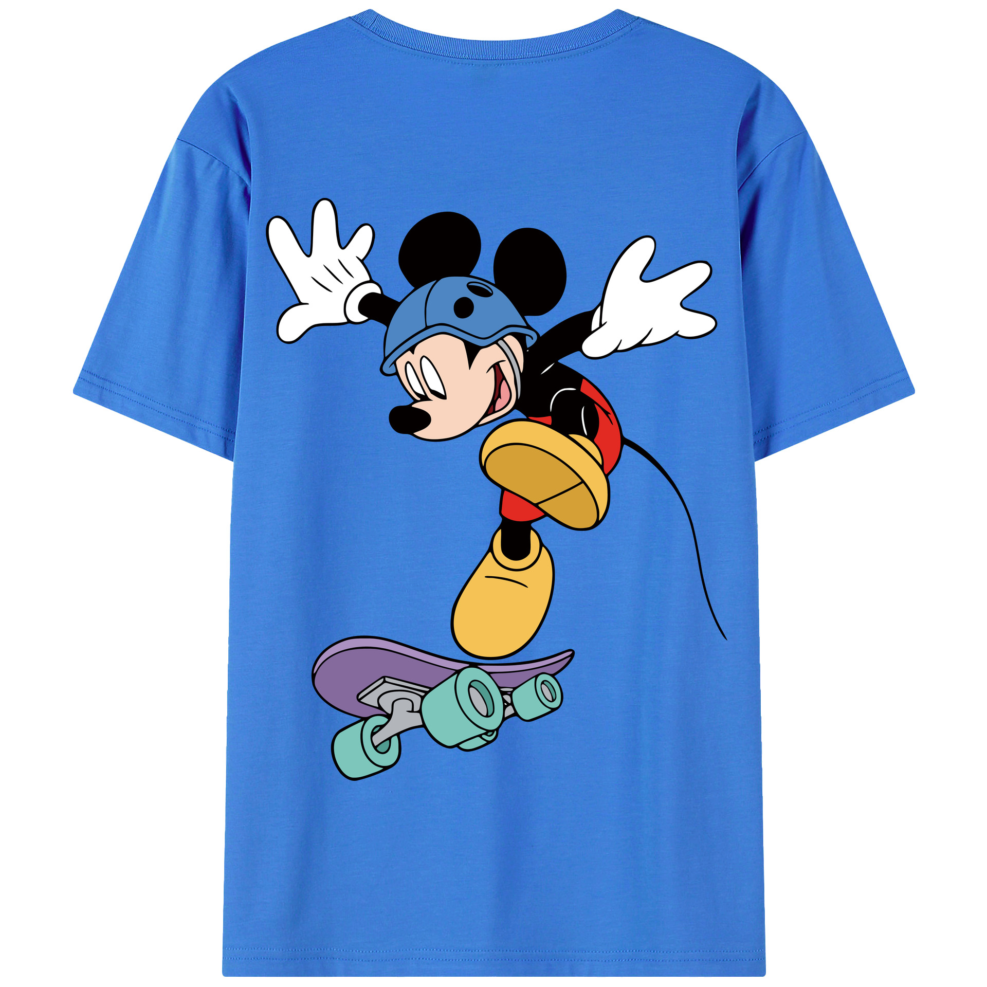（画像用） ミッキーマウス Mickey Mouse 綿100％半袖Tシャツ（背面プリント）