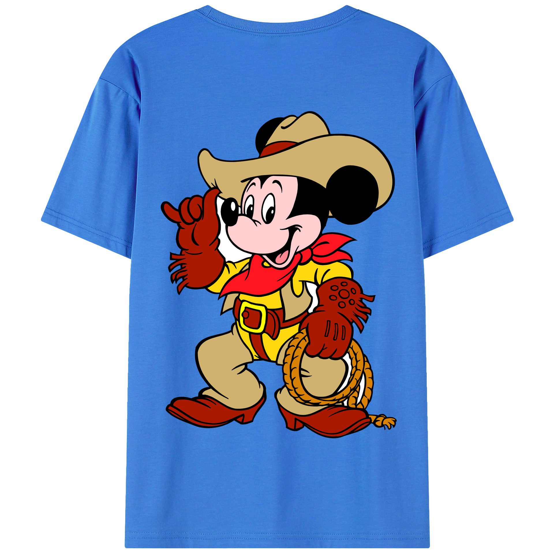 （画像用） ミッキーマウス Mickey Mouse 綿100％半袖Tシャツ（背面プリント）