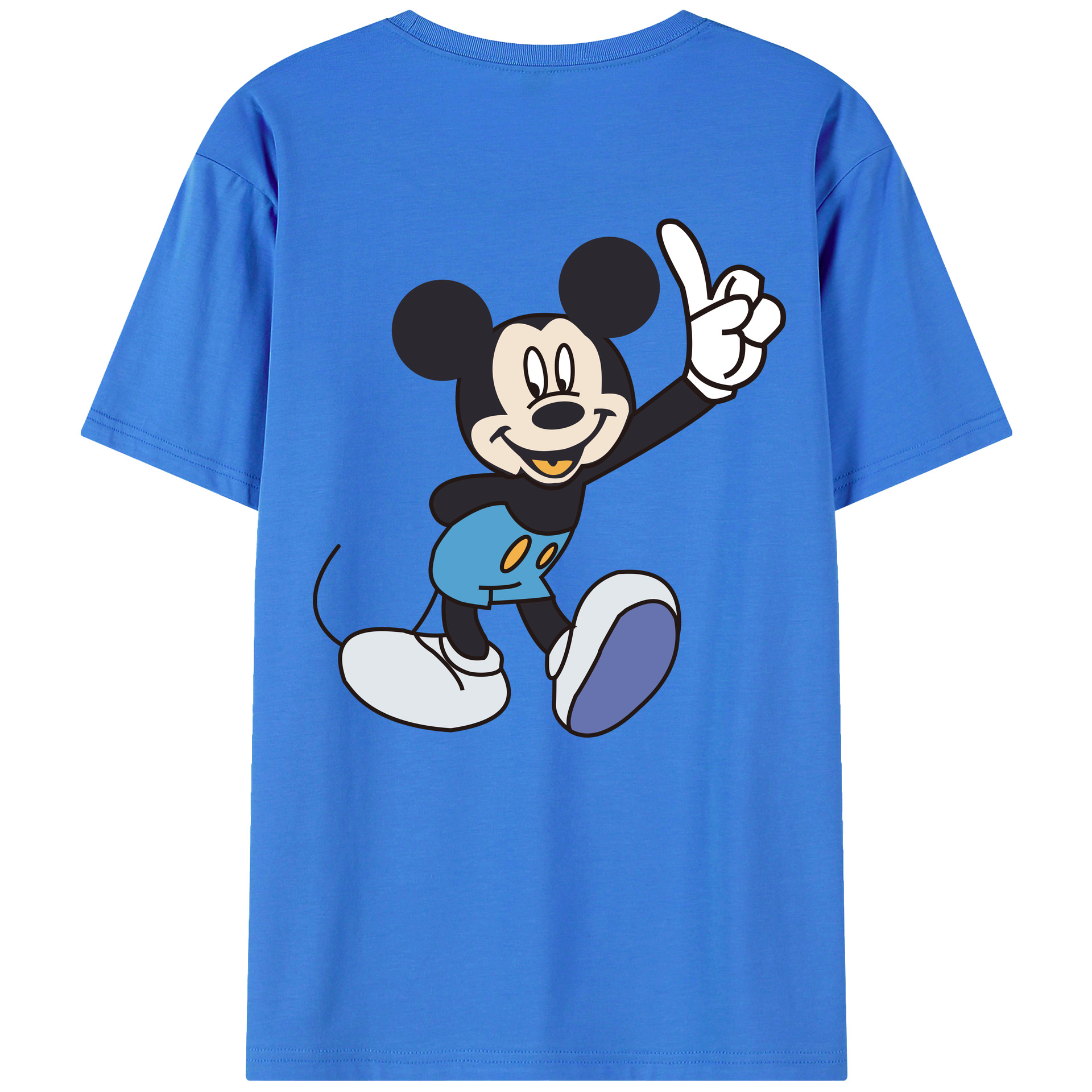 （画像用） ミッキーマウス Mickey Mouse 綿100％半袖Tシャツ（背面プリント）