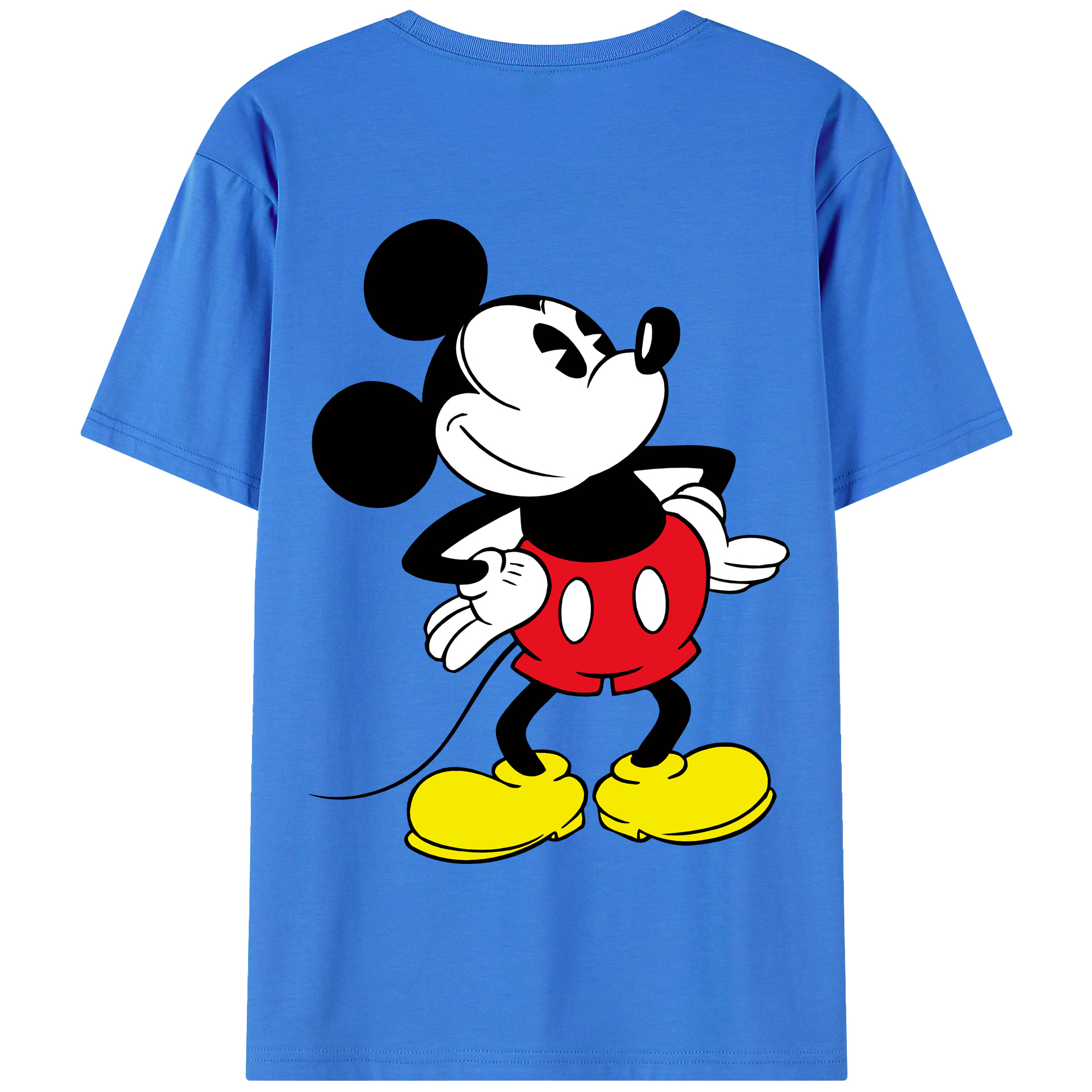 （画像用） ミッキーマウス Mickey Mouse 綿100％半袖Tシャツ（背面プリント）