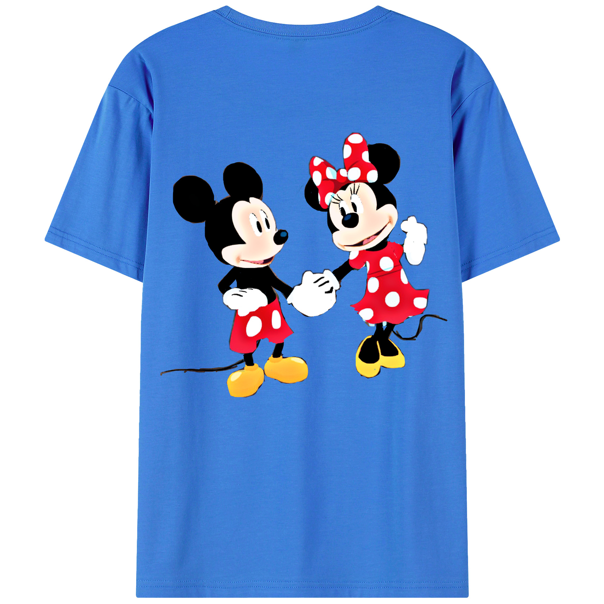 （画像用） ミッキーマウス Mickey Mouse 綿100％半袖Tシャツ（背面プリント）