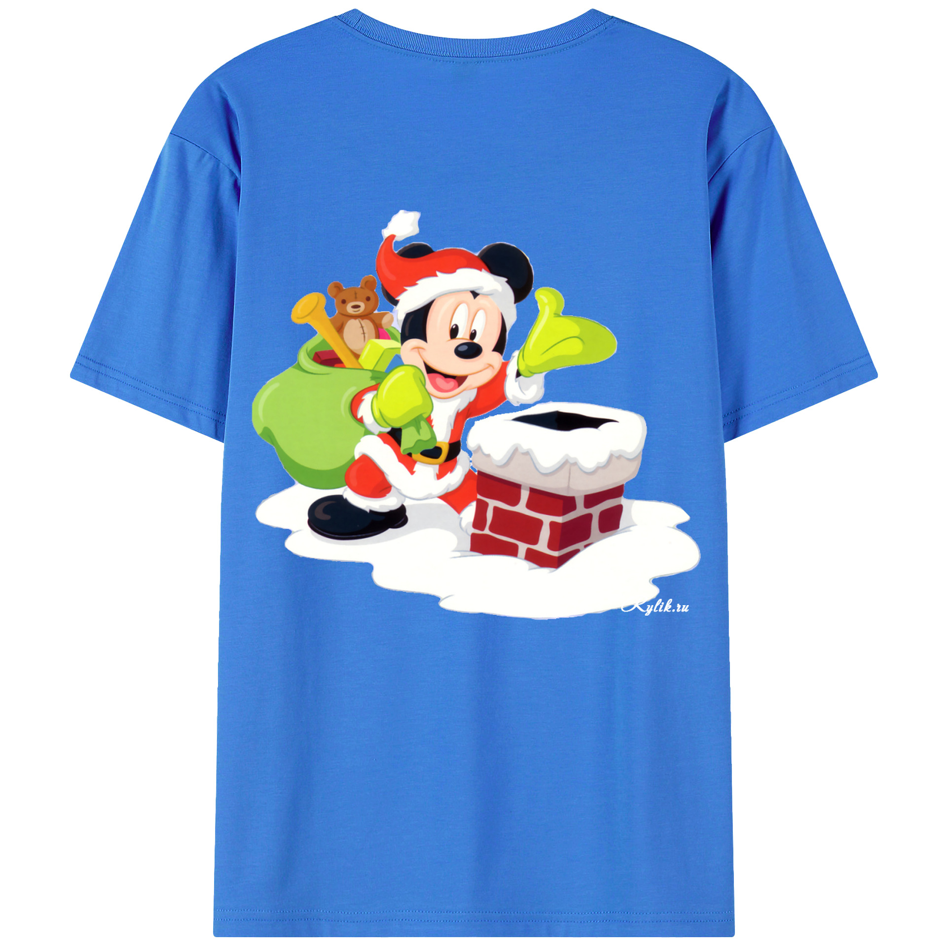 （画像用） ミッキーマウス Mickey Mouse 綿100％半袖Tシャツ（背面プリント）
