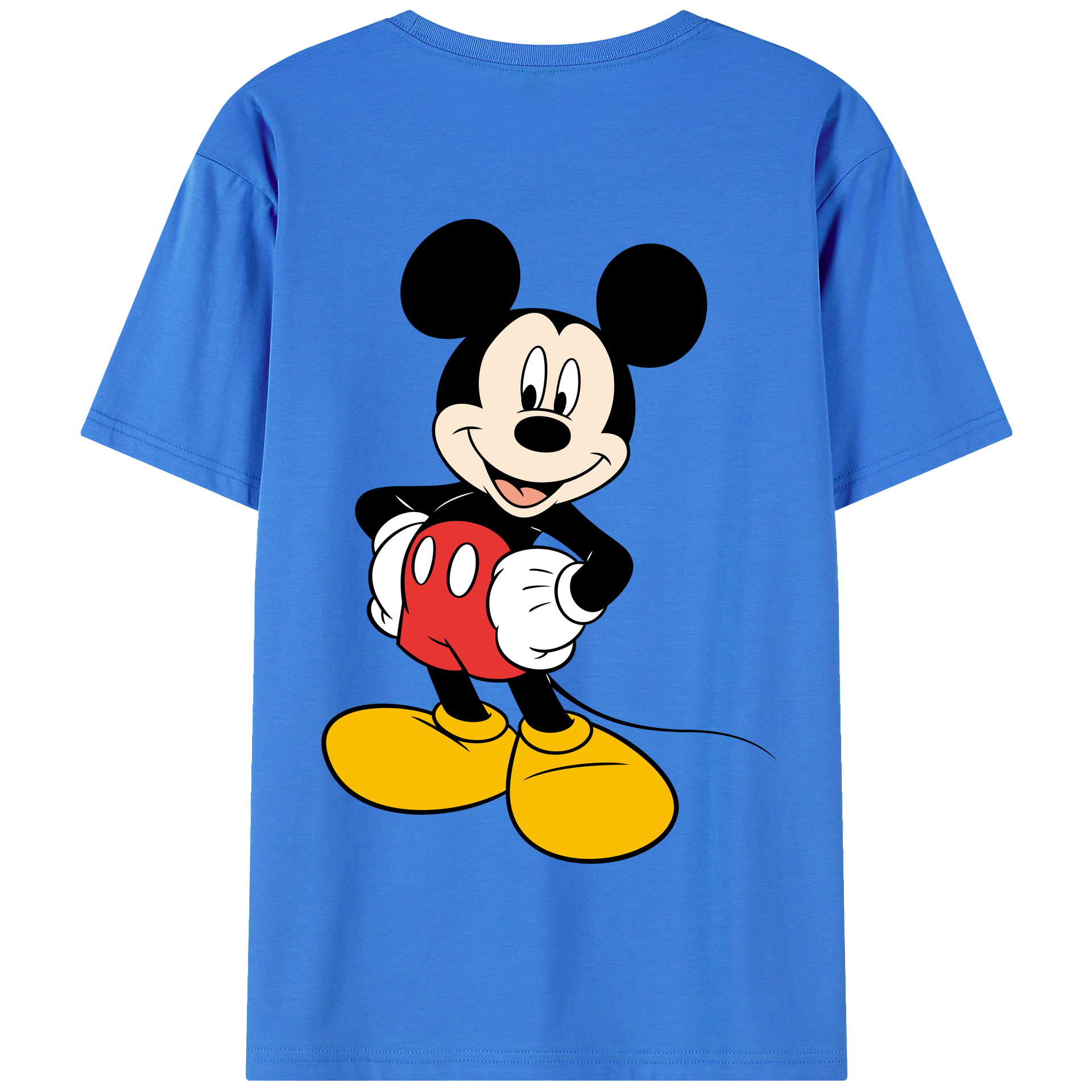 （画像用） ミッキーマウス Mickey Mouse 綿100％半袖Tシャツ（背面プリント）