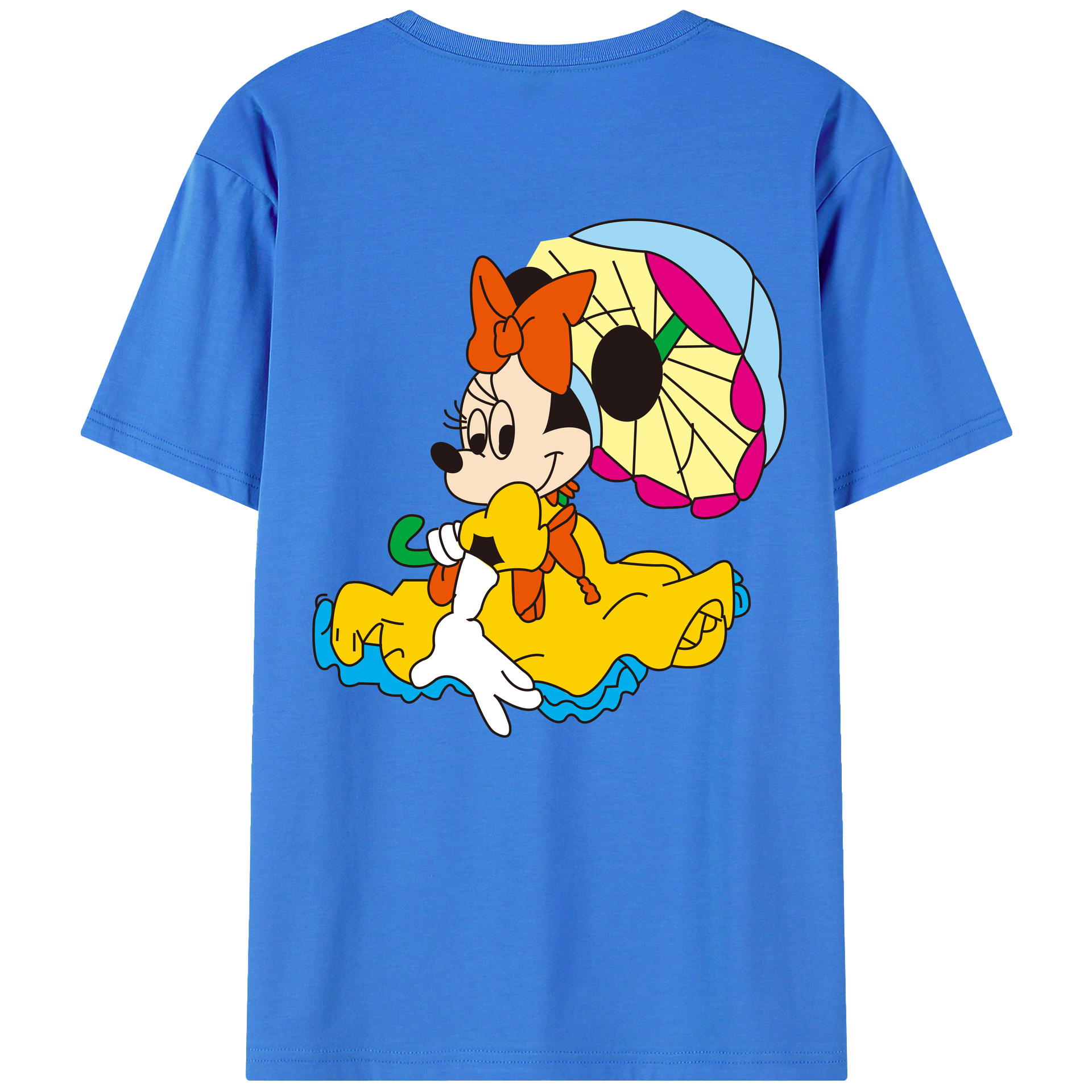 （画像用） ミッキーマウス Mickey Mouse 綿100％半袖Tシャツ（背面プリント）