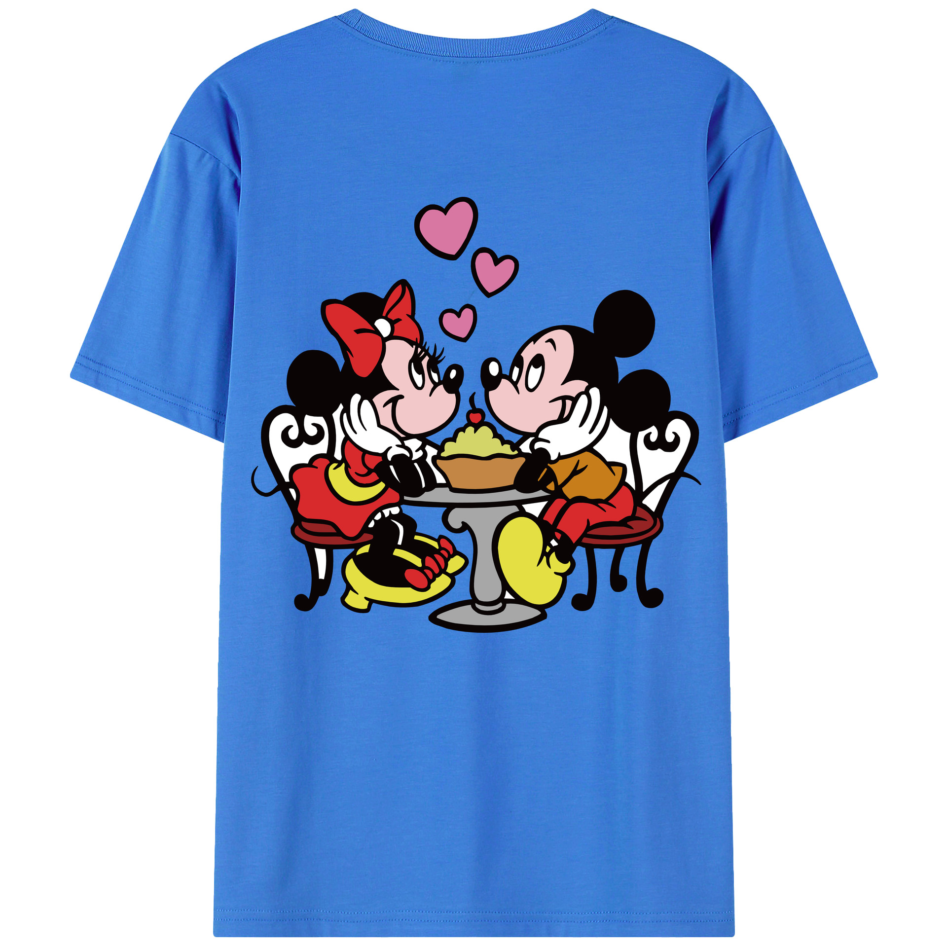 （画像用） ミッキーマウス Mickey Mouse 綿100％半袖Tシャツ（背面プリント）