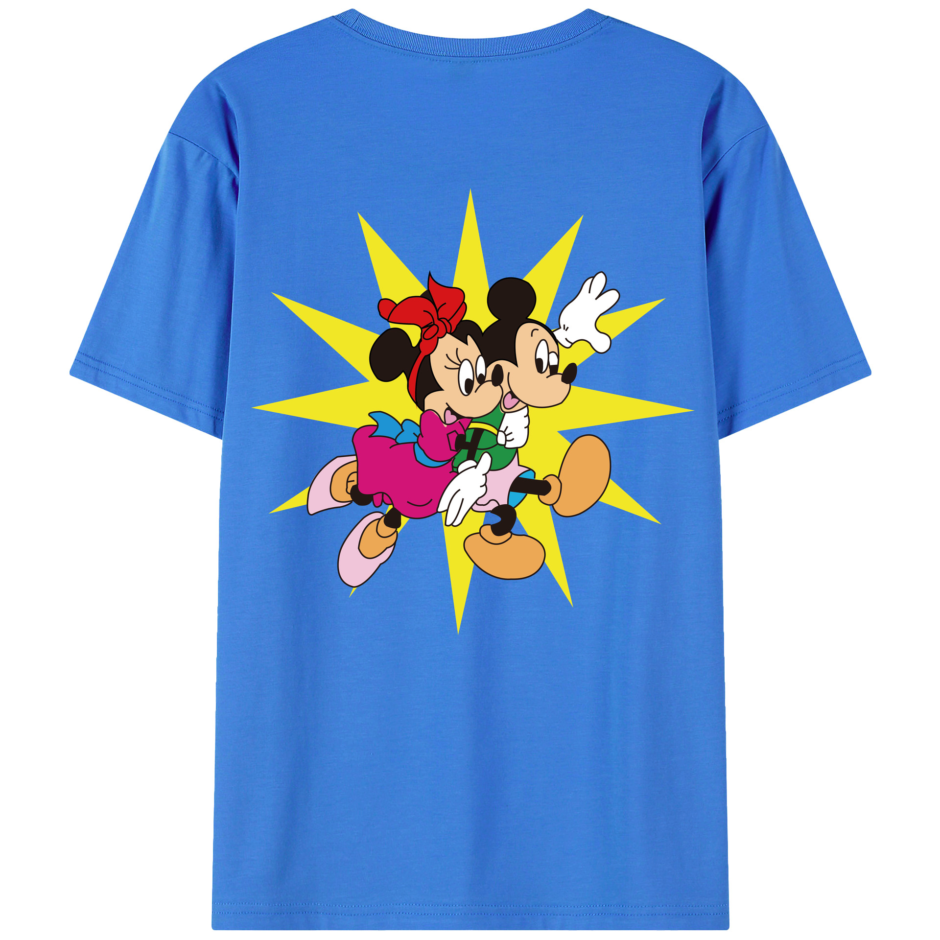 （画像用） ミッキーマウス Mickey Mouse 綿100％半袖Tシャツ（背面プリント）