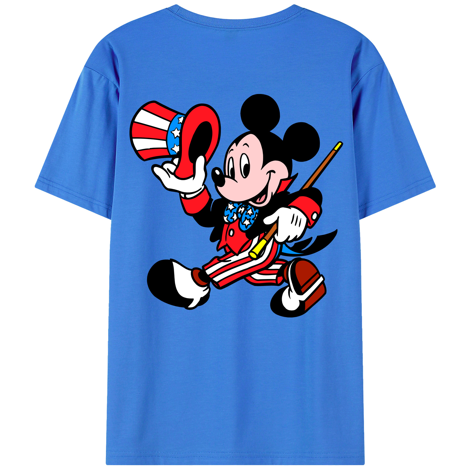 （画像用） ミッキーマウス Mickey Mouse 綿100％半袖Tシャツ（背面プリント）