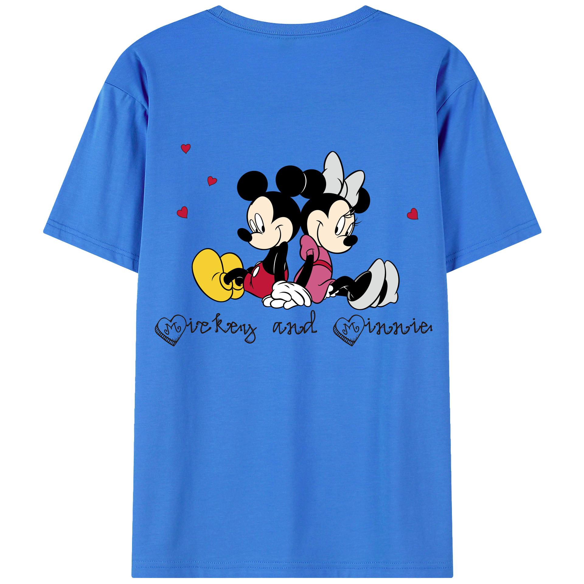 （画像用） ミッキーマウス Mickey Mouse 綿100％半袖Tシャツ（背面プリント）
