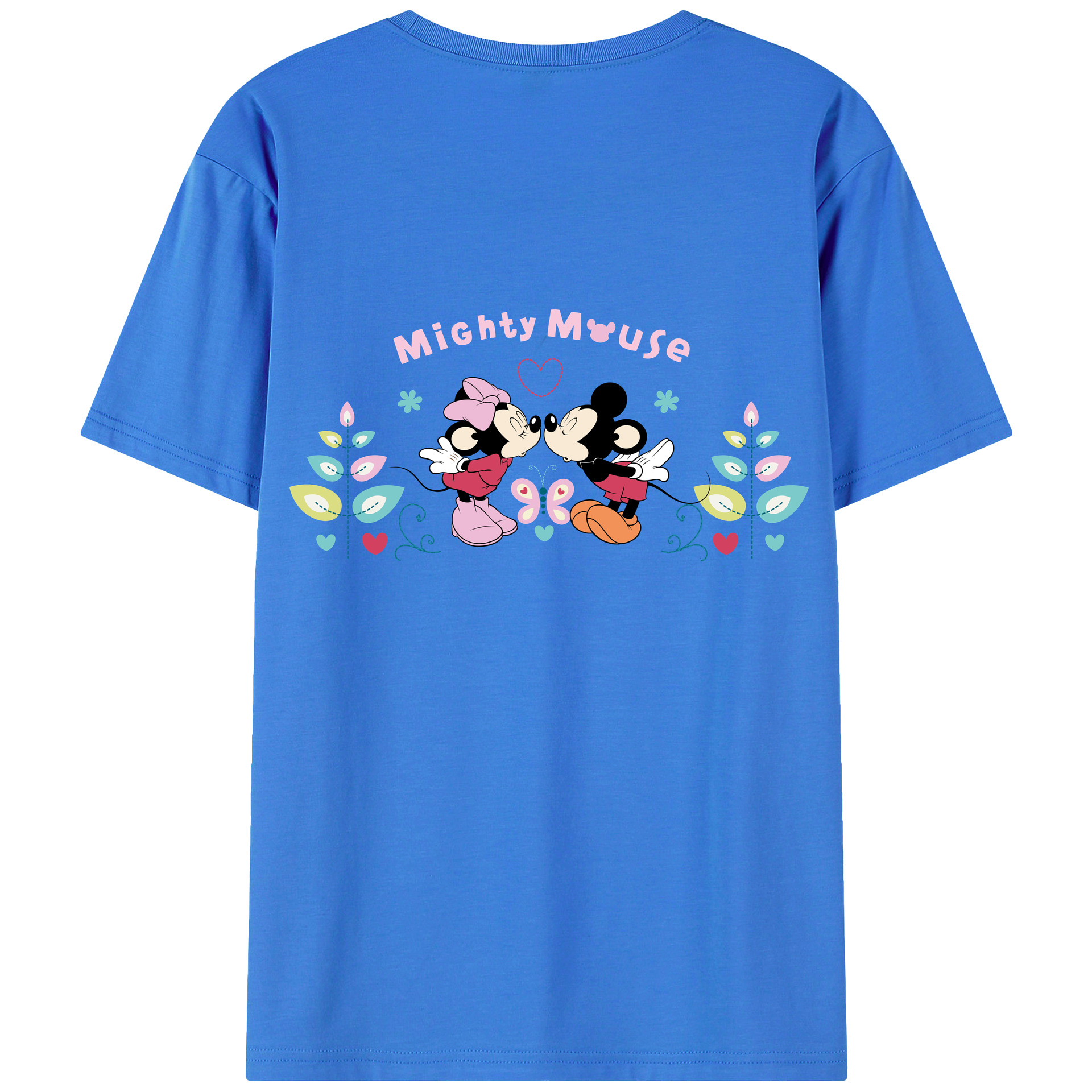 （画像用） ミッキーマウス Mickey Mouse 綿100％半袖Tシャツ（背面プリント）