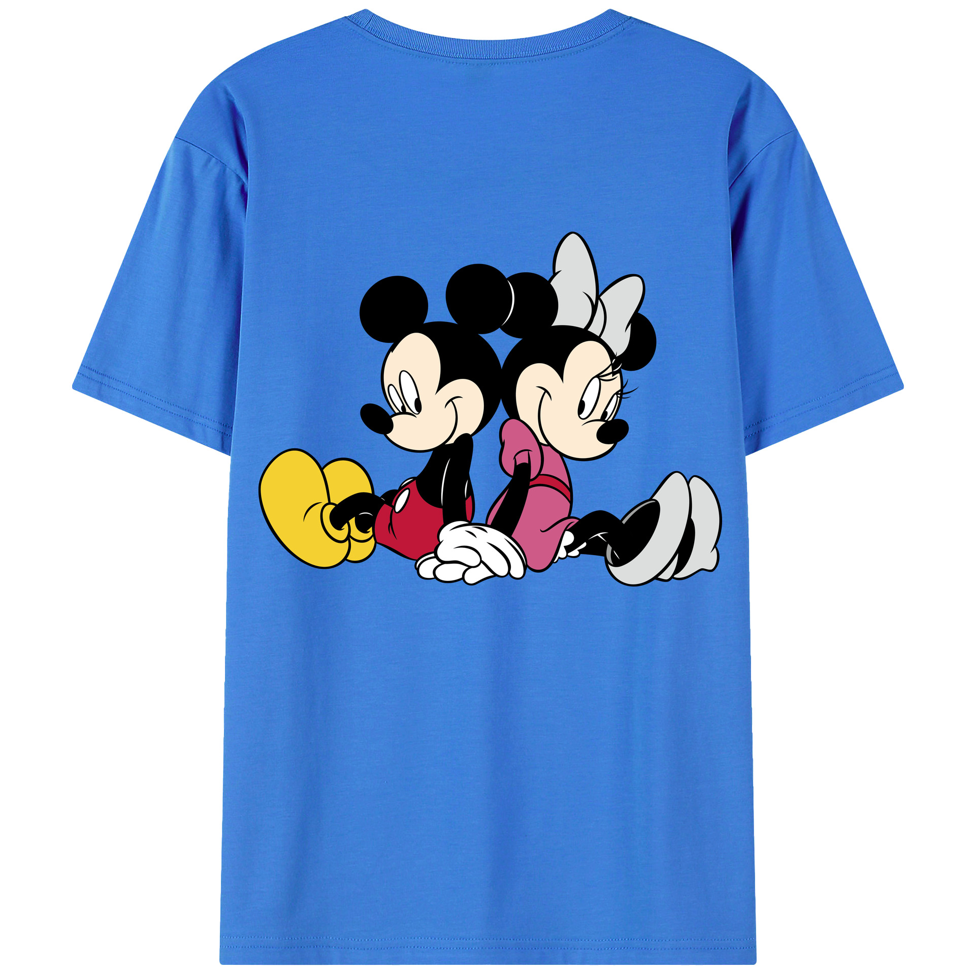 （画像用） ミッキーマウス Mickey Mouse 綿100％半袖Tシャツ（背面プリント）