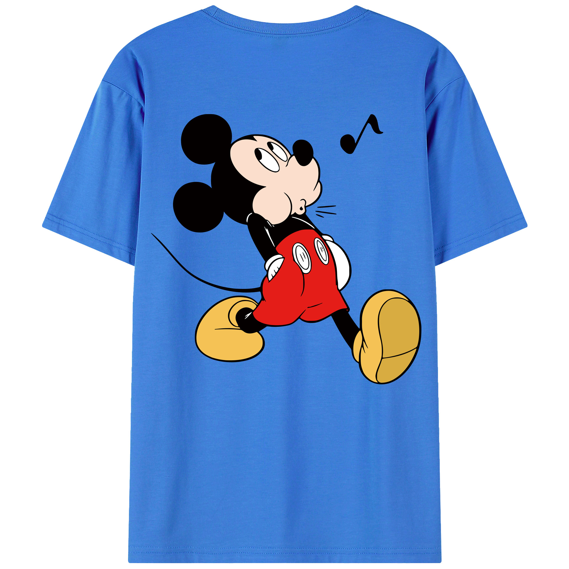 （画像用） ミッキーマウス Mickey Mouse 綿100％半袖Tシャツ（背面プリント）
