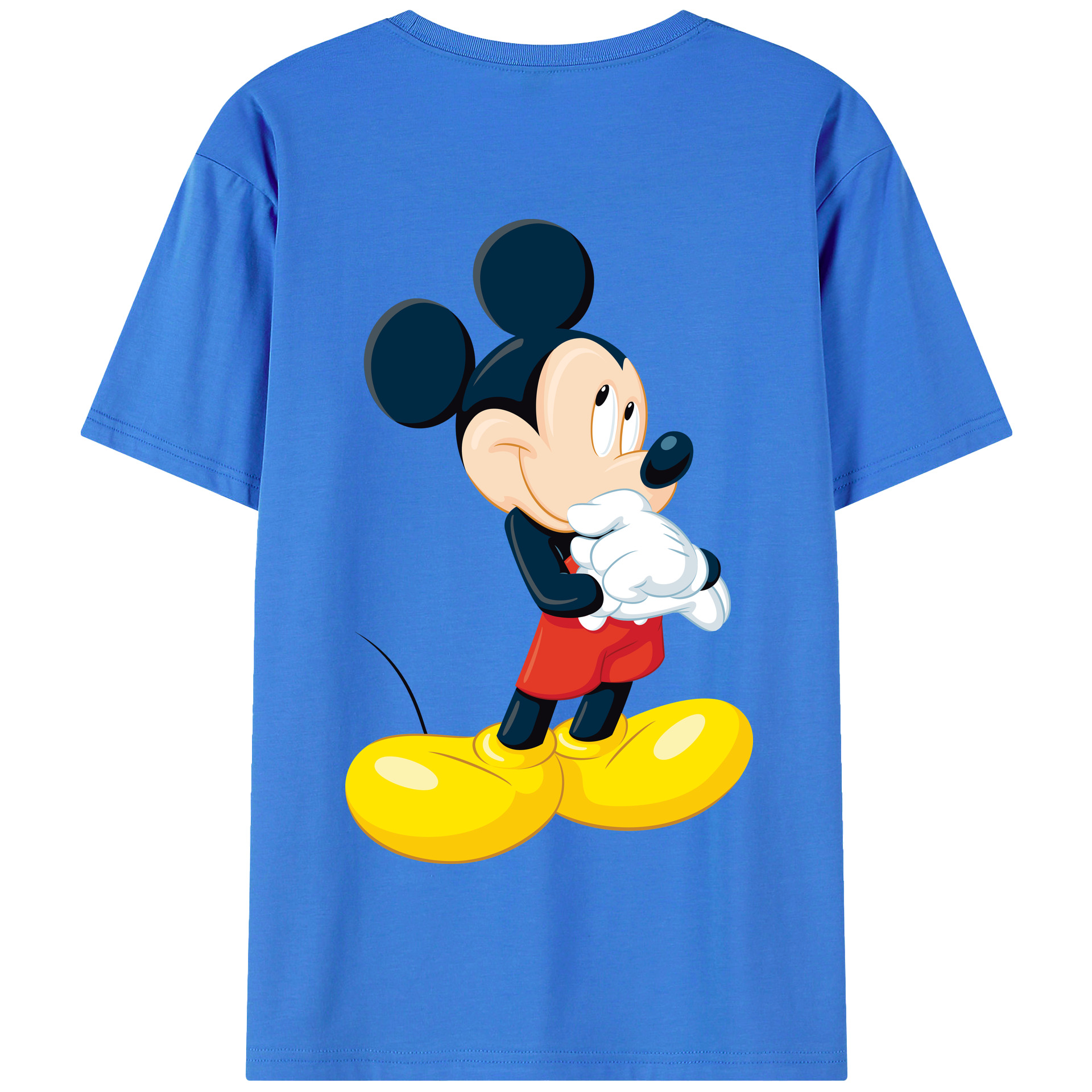 （画像用） ミッキーマウス Mickey Mouse 綿100％半袖Tシャツ（背面プリント）