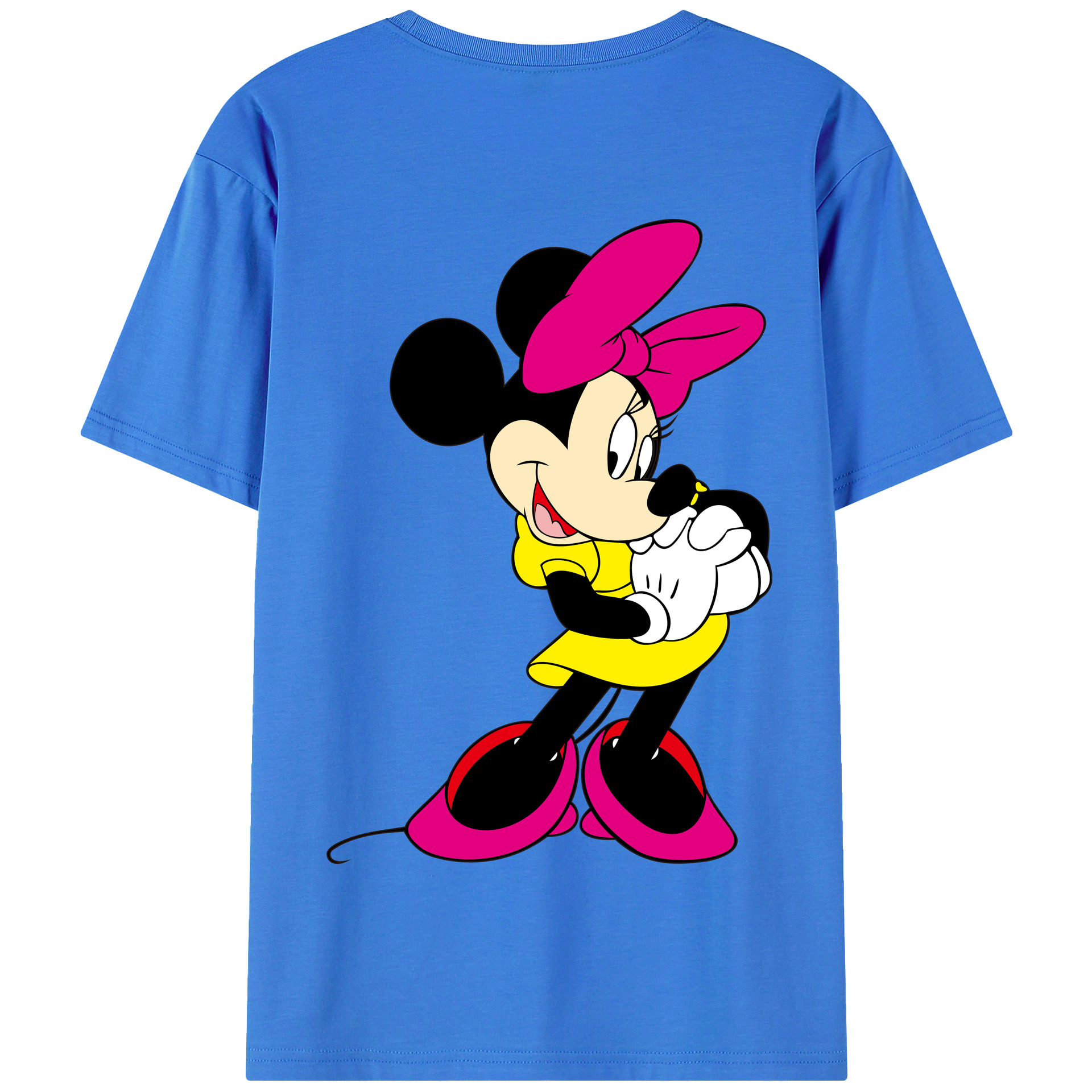 （画像用） ミッキーマウス Mickey Mouse 綿100％半袖Tシャツ（背面プリント）