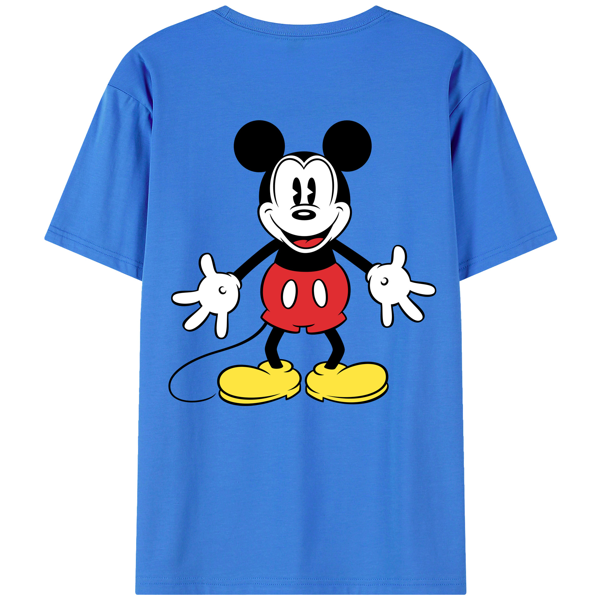 （画像用） ミッキーマウス Mickey Mouse 綿100％半袖Tシャツ（背面プリント）