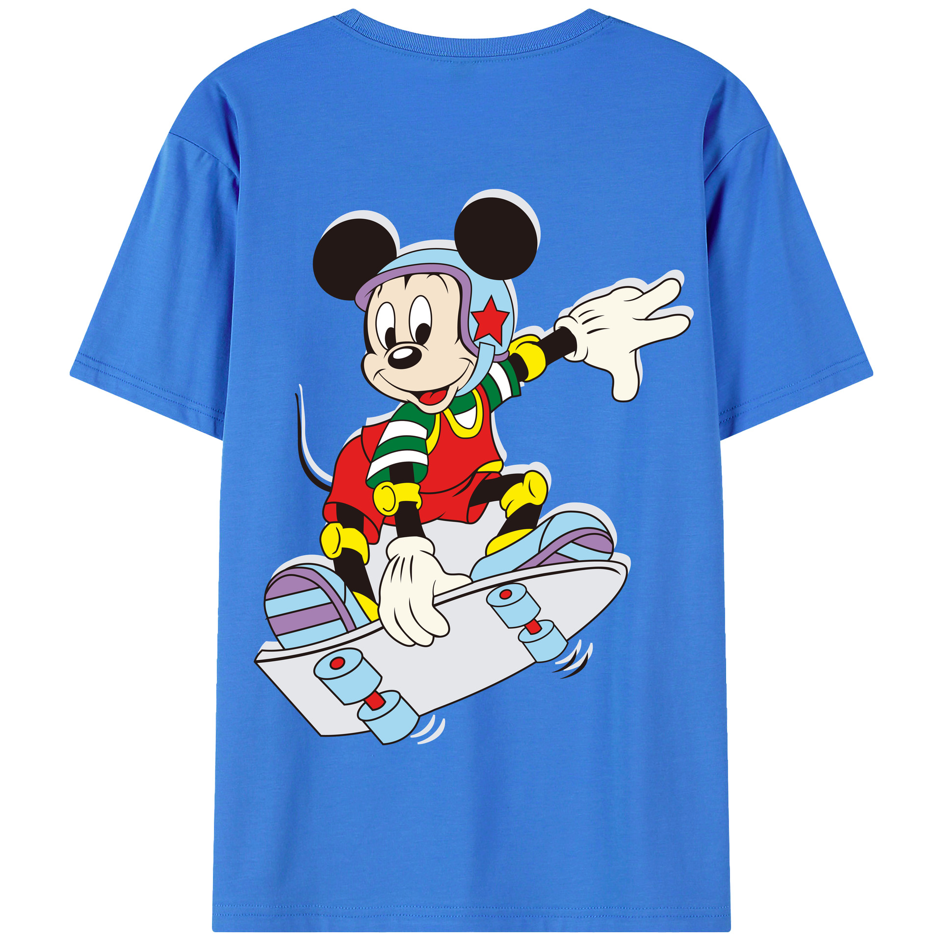 （画像用） ミッキーマウス Mickey Mouse 綿100％半袖Tシャツ（背面プリント）