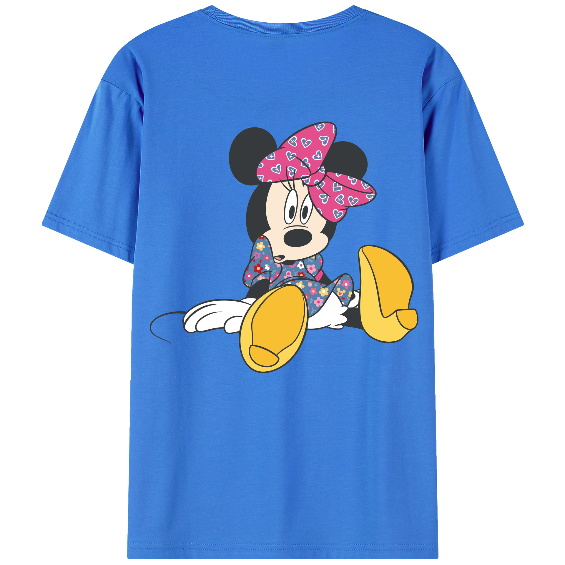 （画像用） ミッキーマウス Mickey Mouse 綿100％半袖Tシャツ（背面プリント）