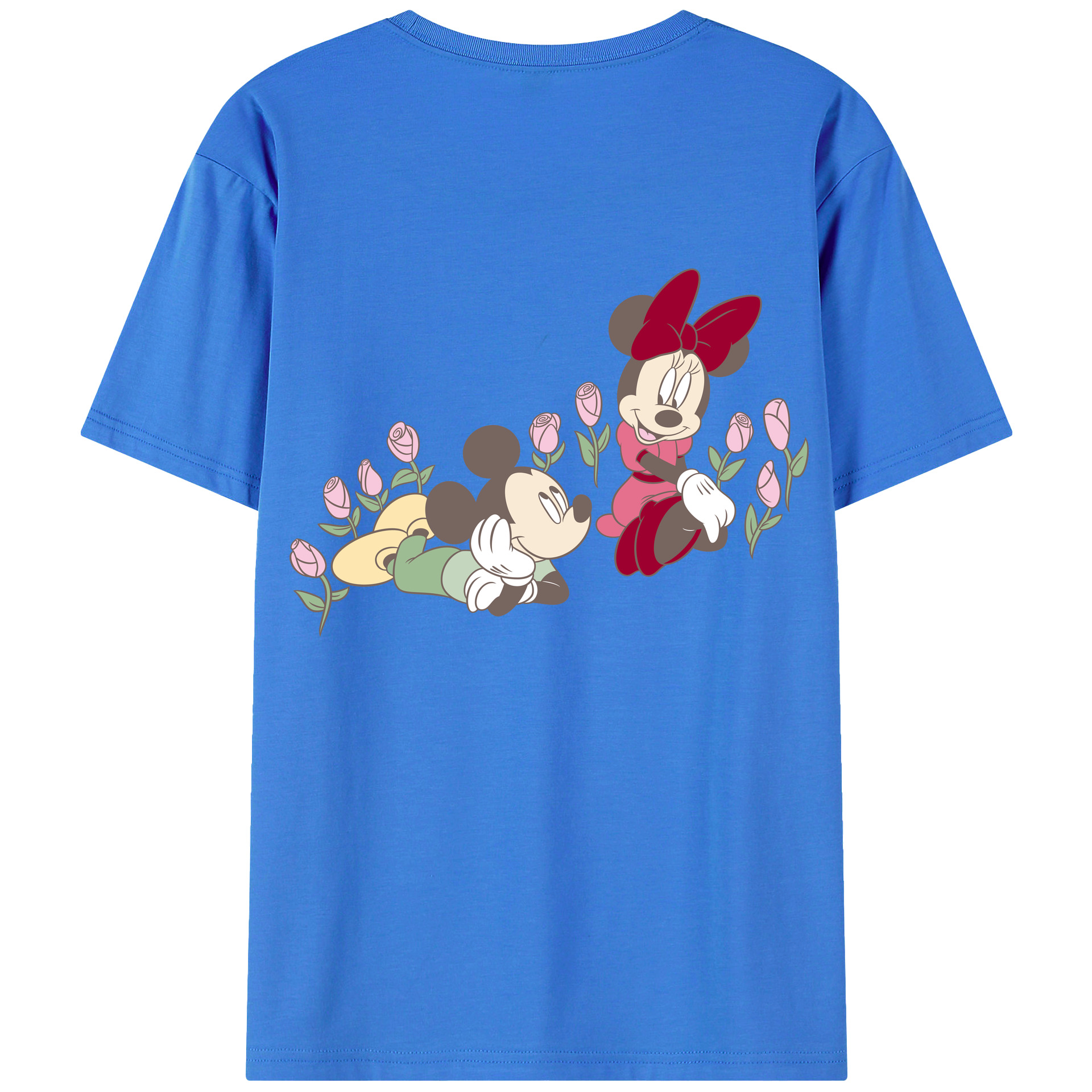（画像用） ミッキーマウス Mickey Mouse 綿100％半袖Tシャツ（背面プリント）