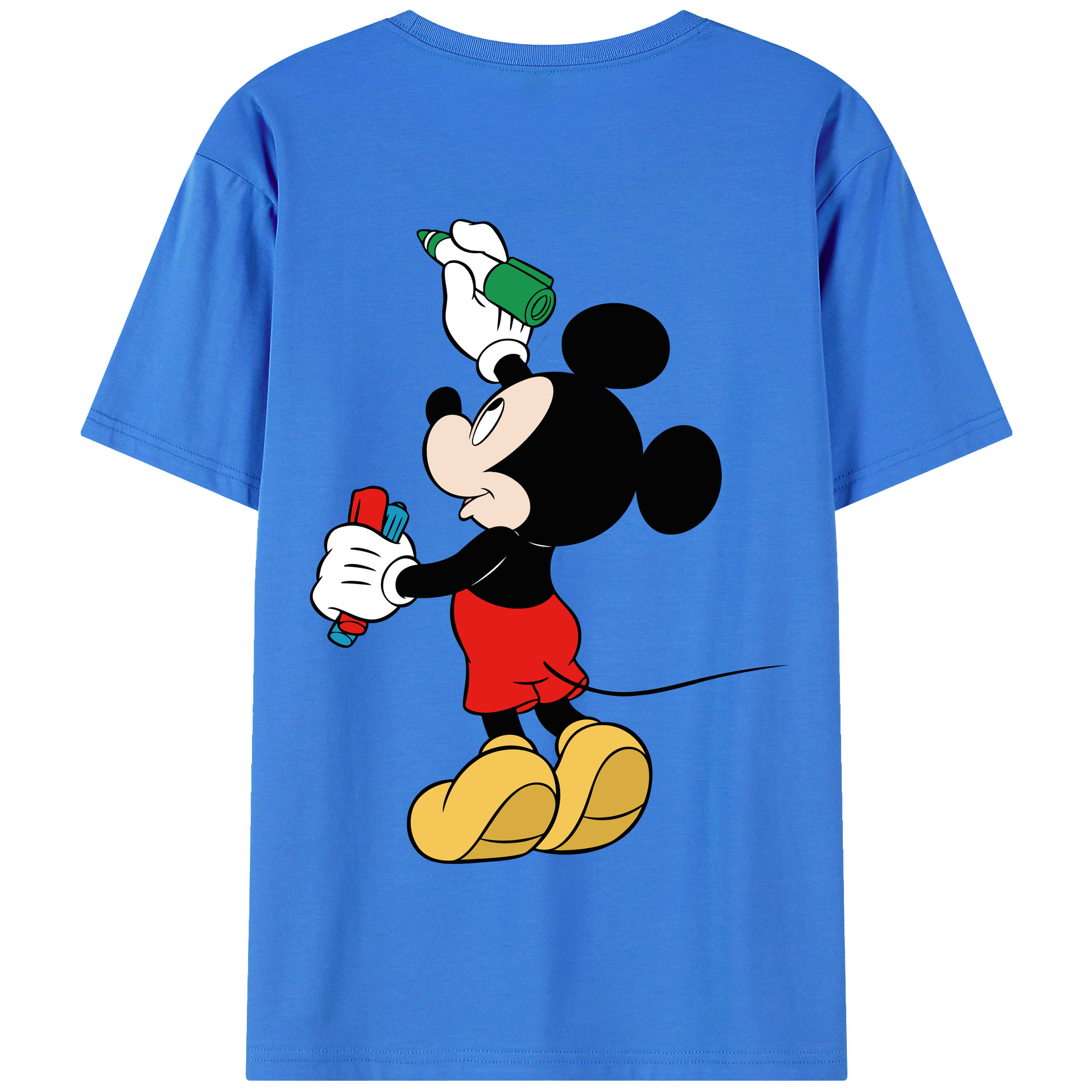 （画像用） ミッキーマウス Mickey Mouse 綿100％半袖Tシャツ（背面プリント）