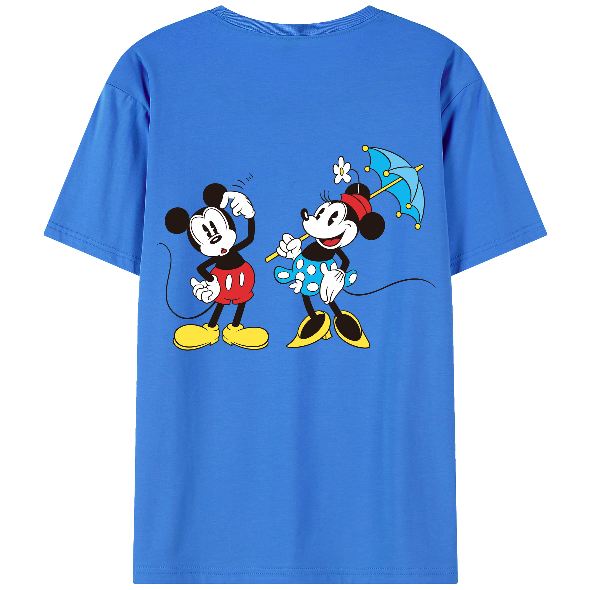 （画像用） ミッキーマウス Mickey Mouse 綿100％半袖Tシャツ（背面プリント）