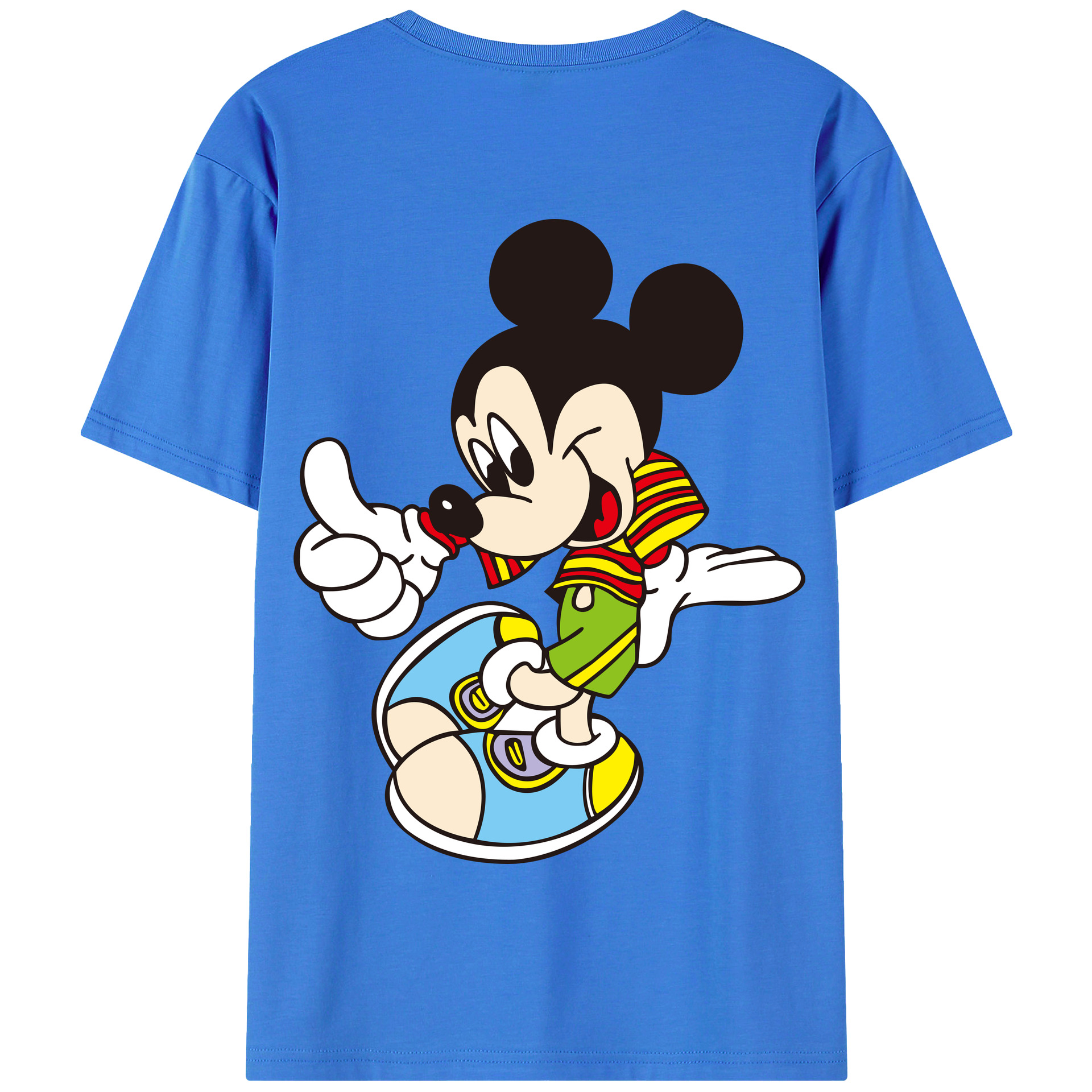 （画像用） ミッキーマウス Mickey Mouse 綿100％半袖Tシャツ（背面プリント）
